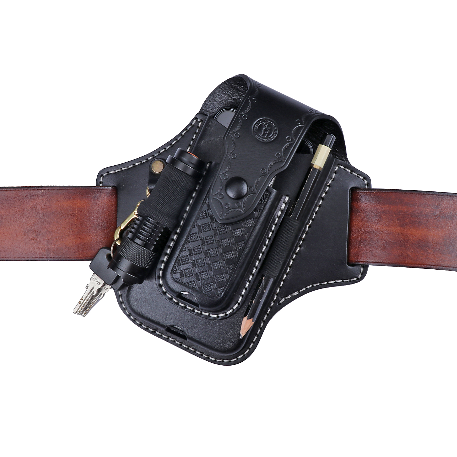 Tourbon Leather Cell Phone Holster Pouch Case Tool Multitool Sheath