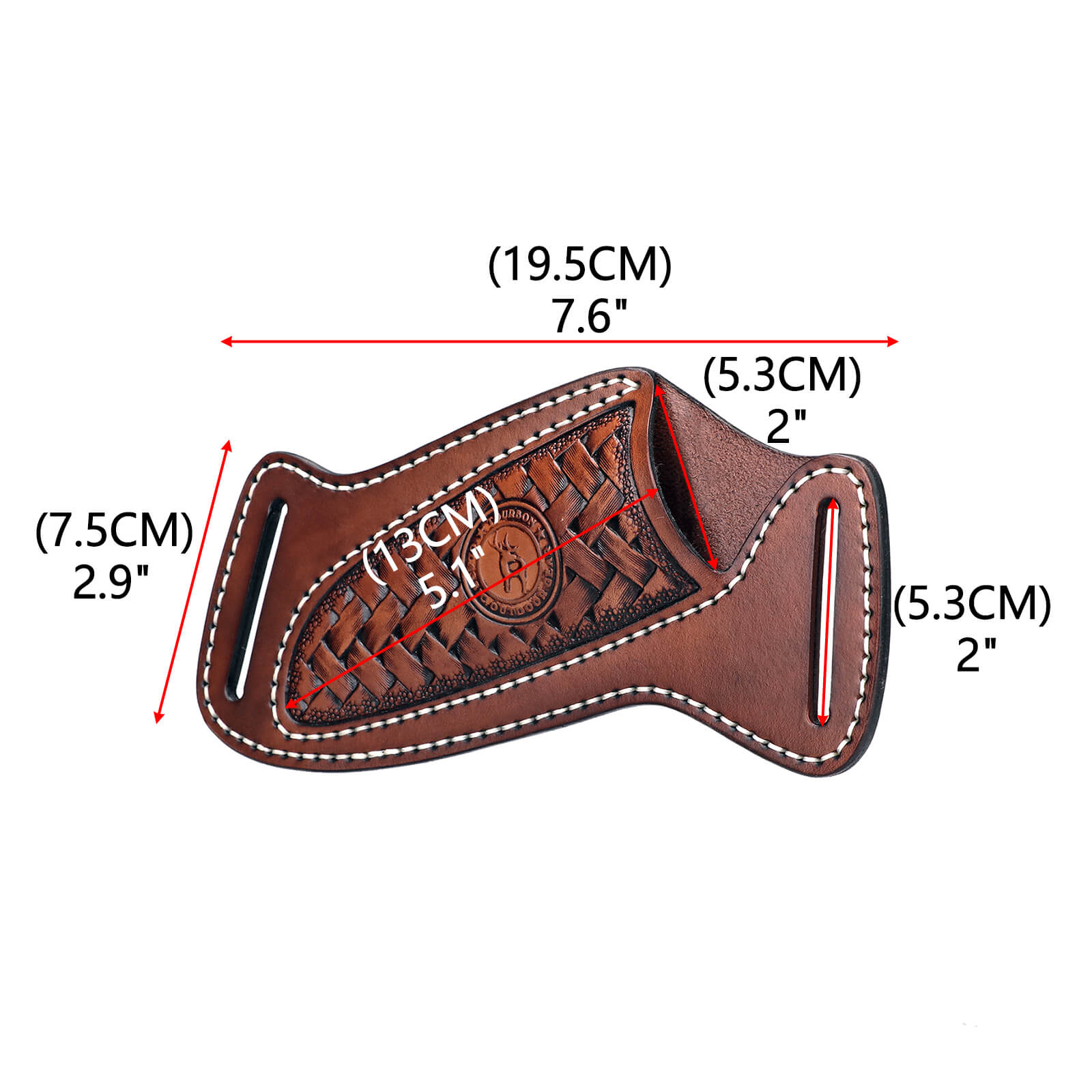 Tourbon Leather Fixed Blade Knife Sheath for Belt Pocket
