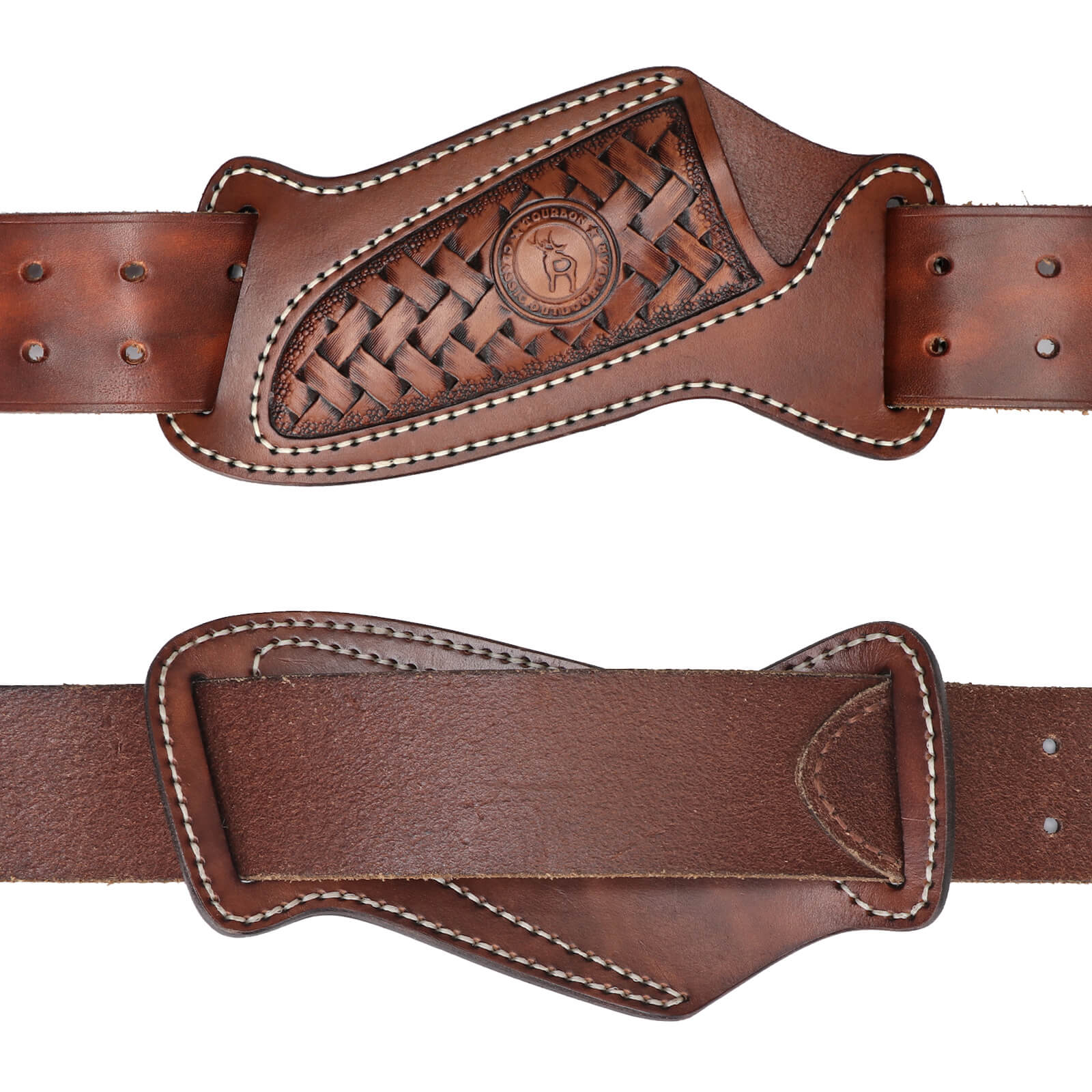 Tourbon Leather Fixed Blade Knife Sheath for Belt Pocket