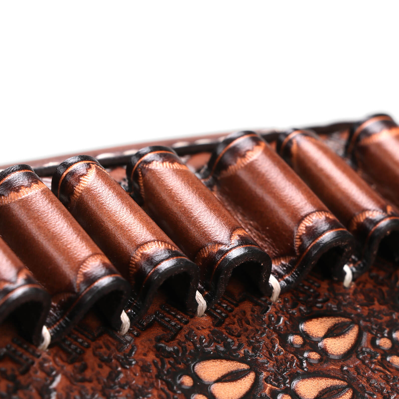 TOURBON Vintage Leather No Drill Cheek Rest Buttstock Protective Pouch