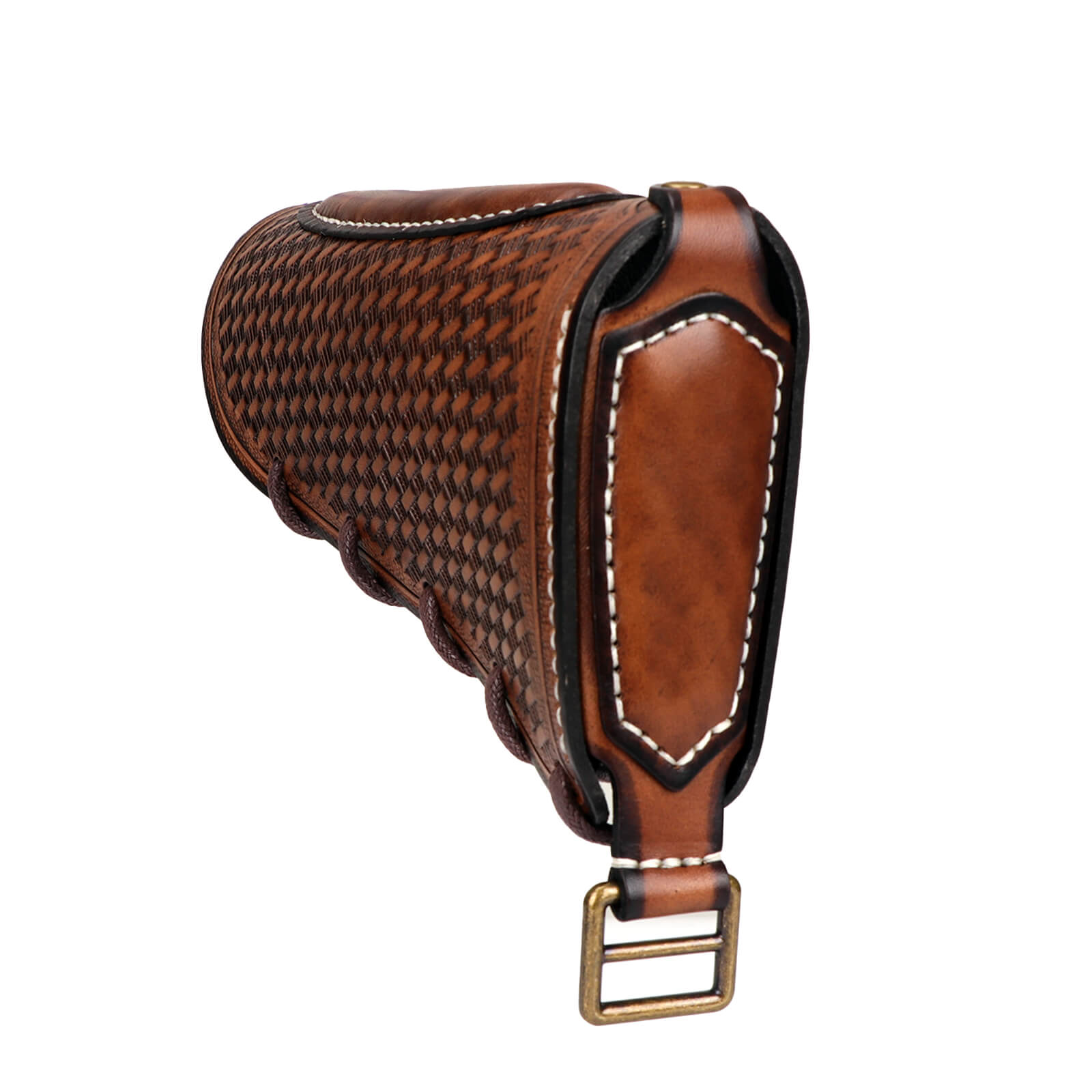 TOURBON Vintage Leather No Drill Cheek Rest for 12GA