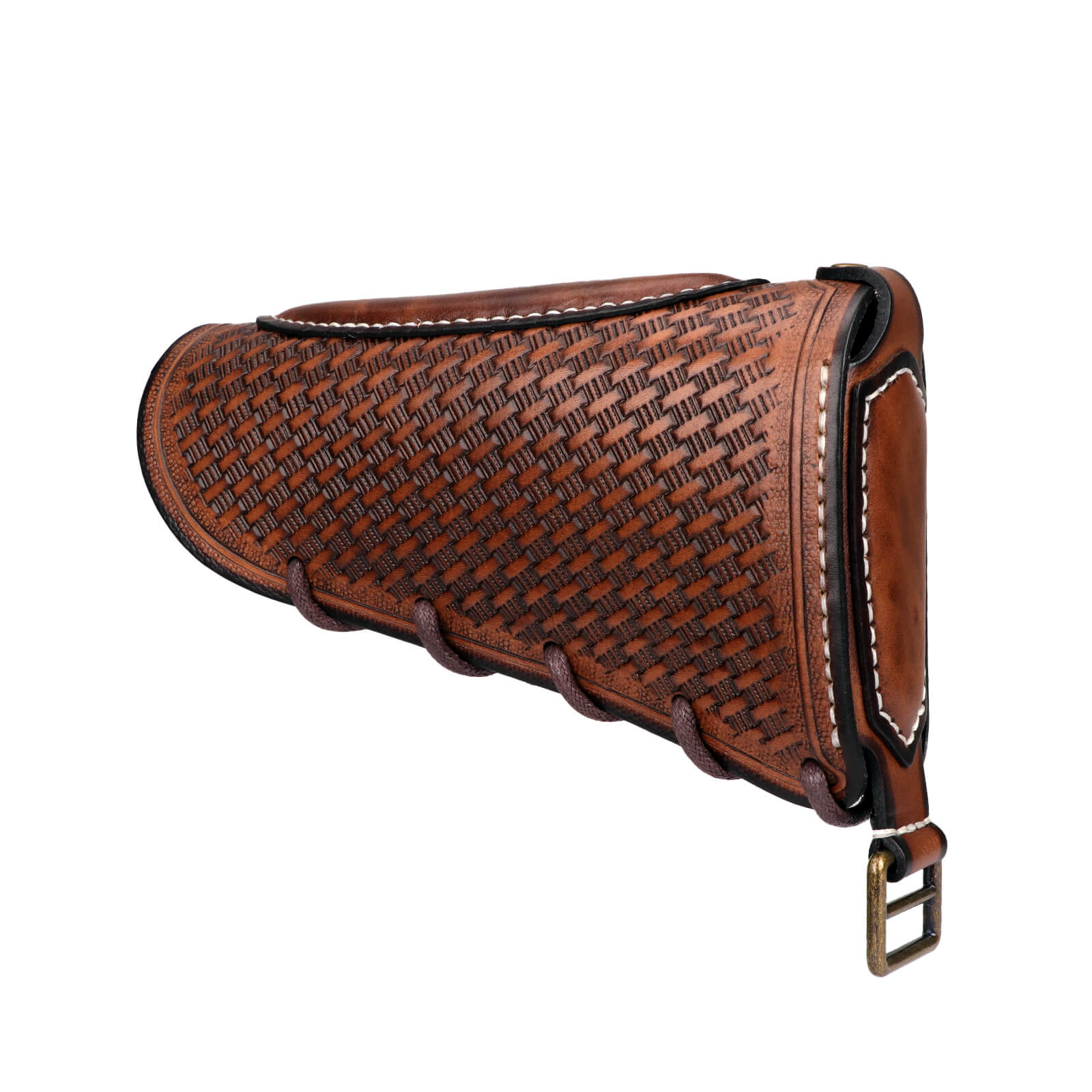 TOURBON Vintage Leather No Drill Cheek Rest for 12GA