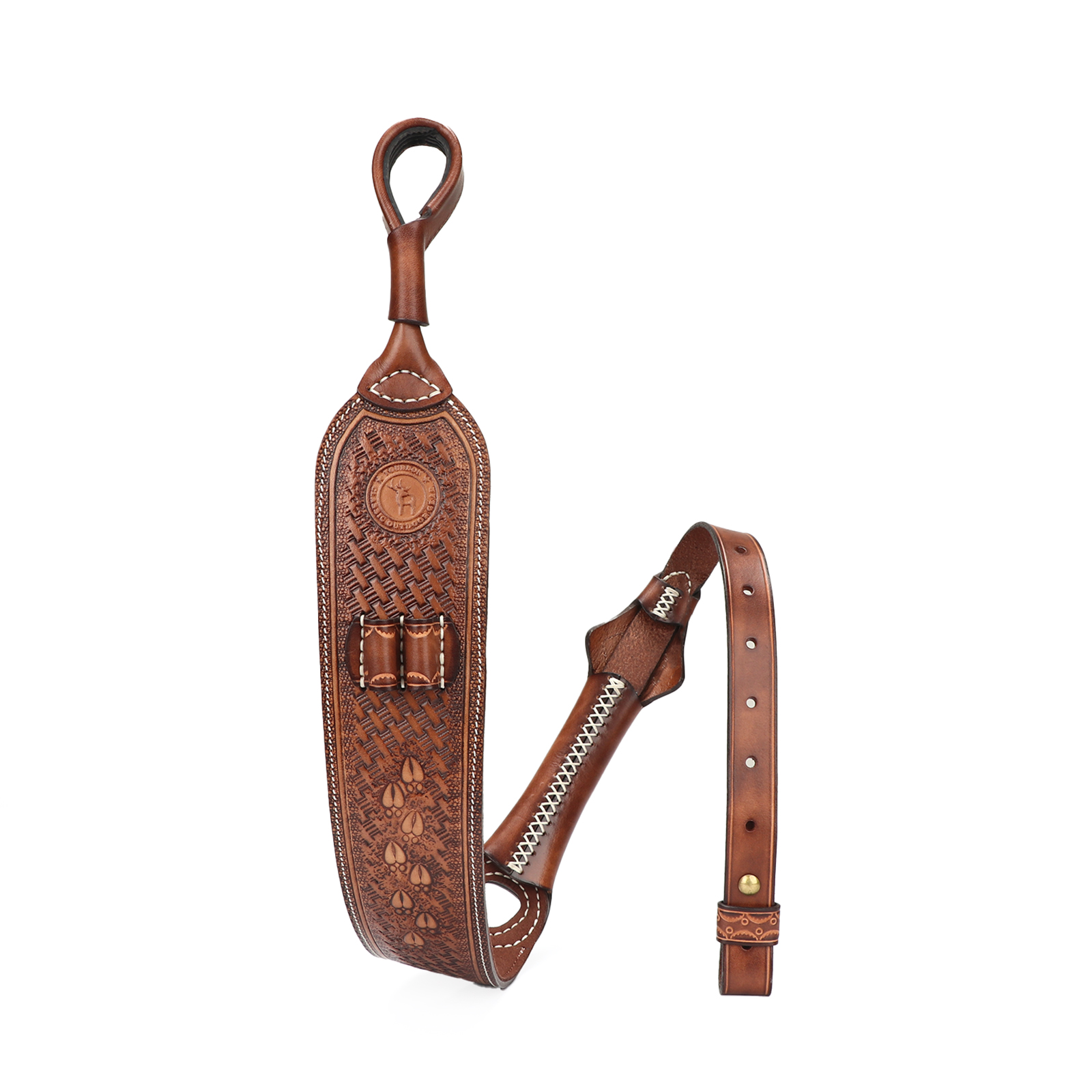 TOURBON Vintage Leather Sling with 243, 30-06, 30-30 Holder Loops