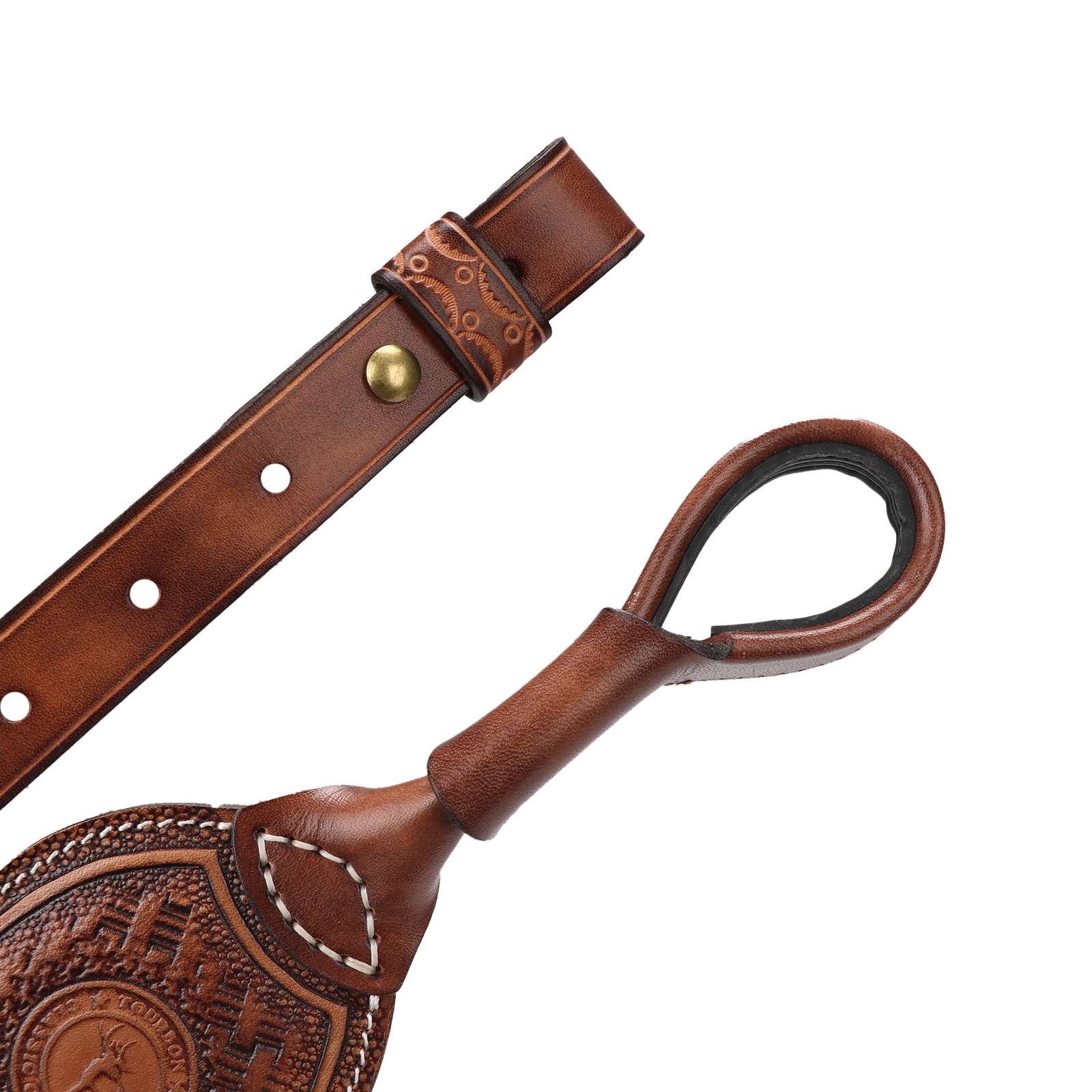 TOURBON Vintage Leather Sling with 243, 30-06, 30-30 Holder Loops