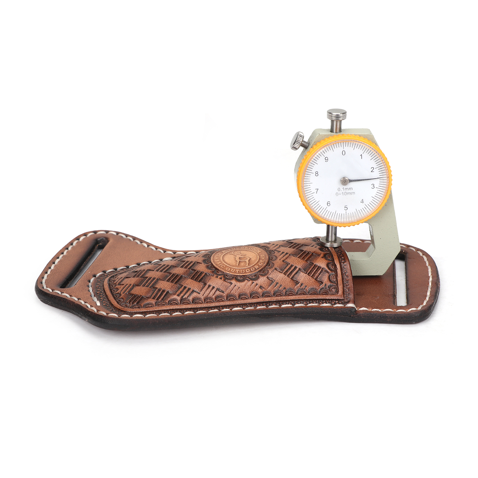 TOURBON Genuine Leather Pocket Knife Sheath for EDC & Belts