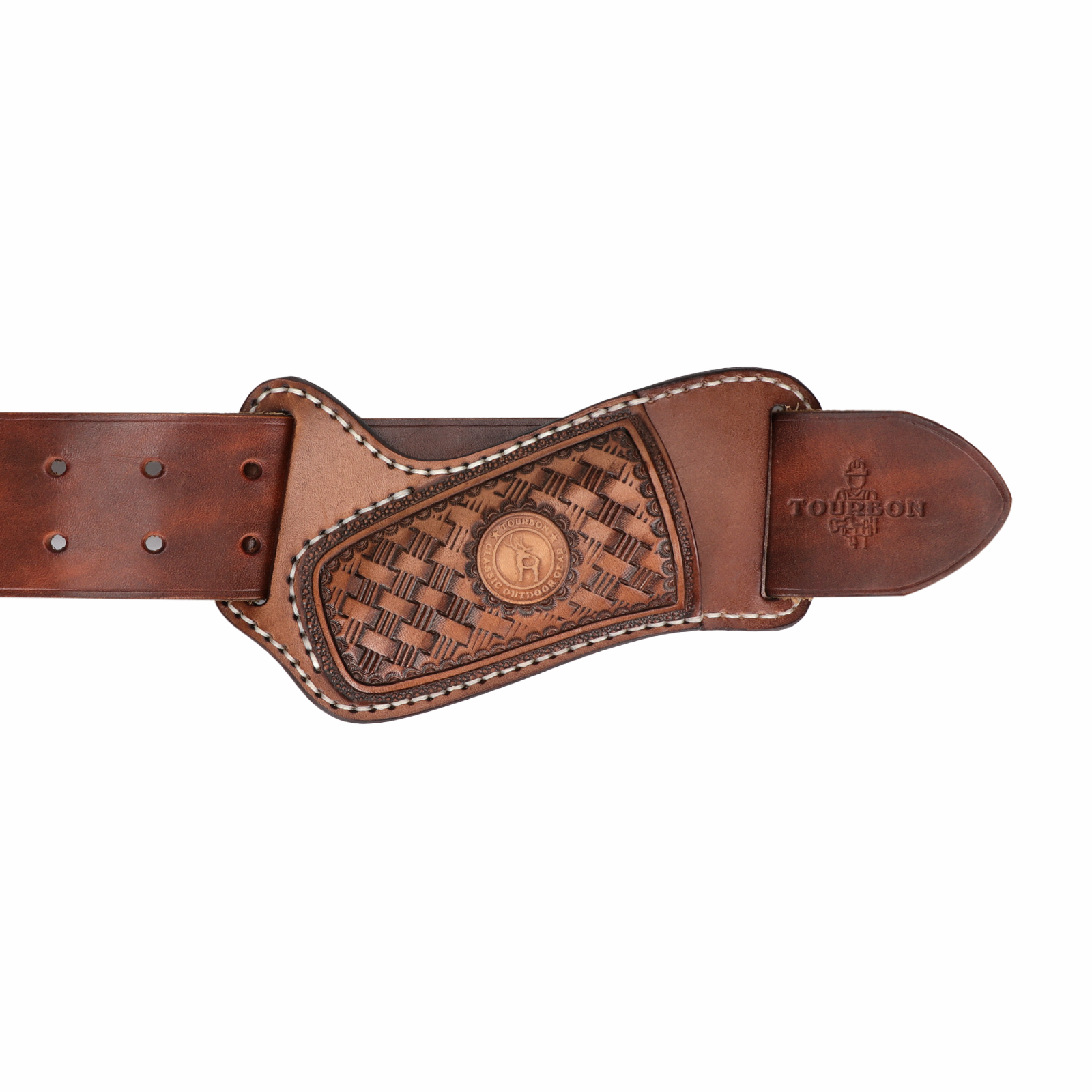 TOURBON Genuine Leather Pocket Knife Sheath for EDC & Belts
