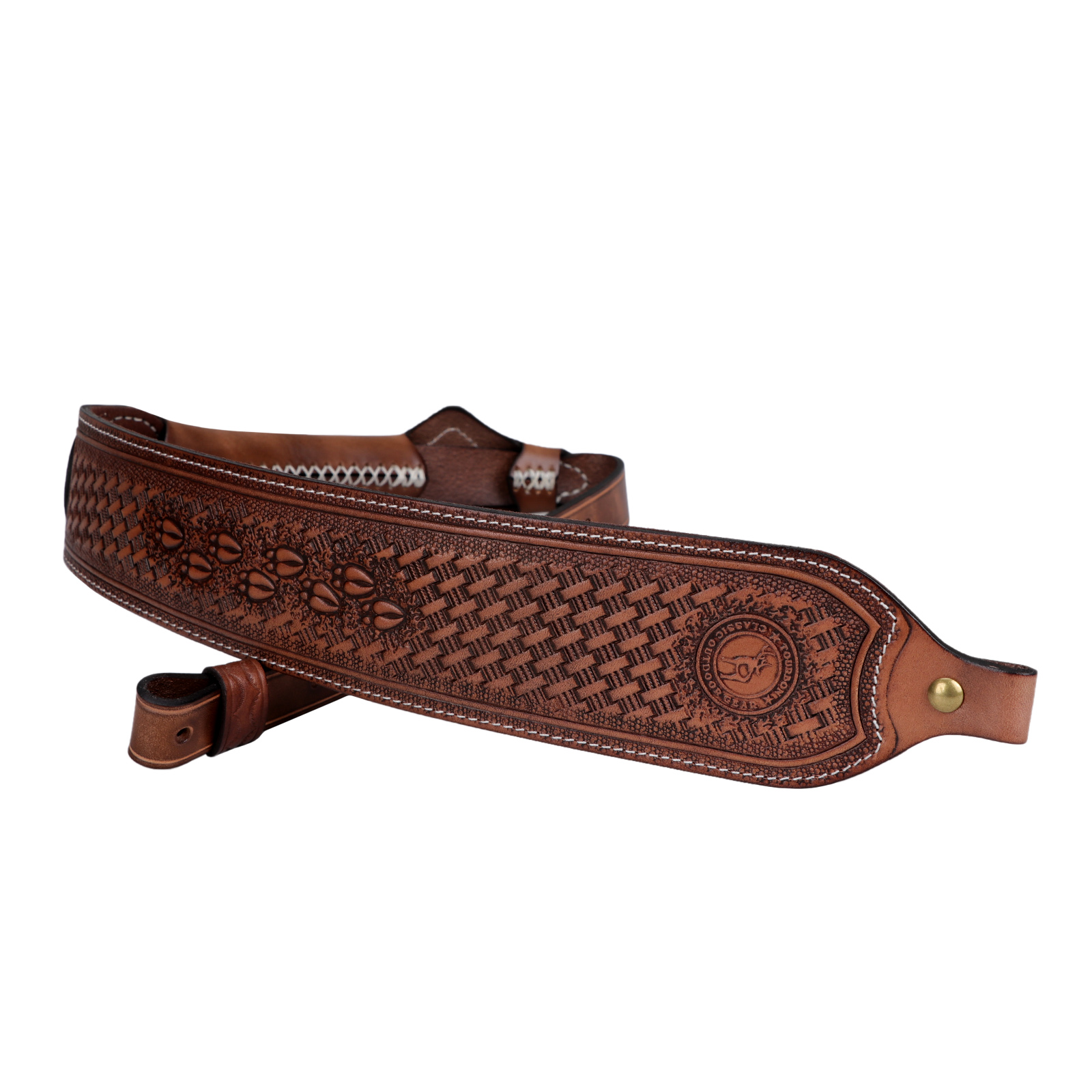 TOURBON Vintage Leather Sling with Thumb Loop