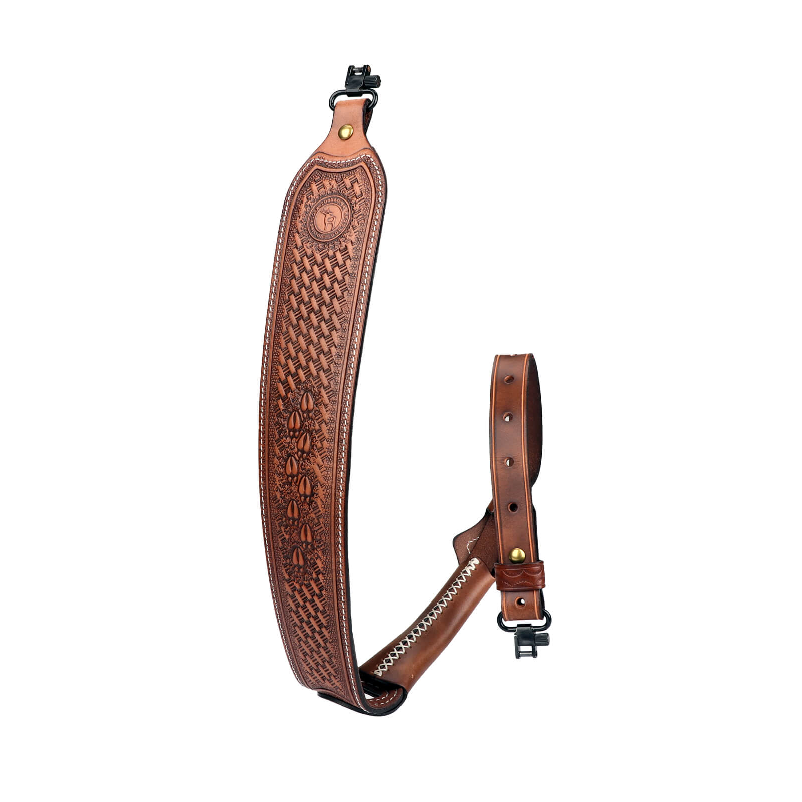 TOURBON Vintage Leather Sling with Thumb Loop