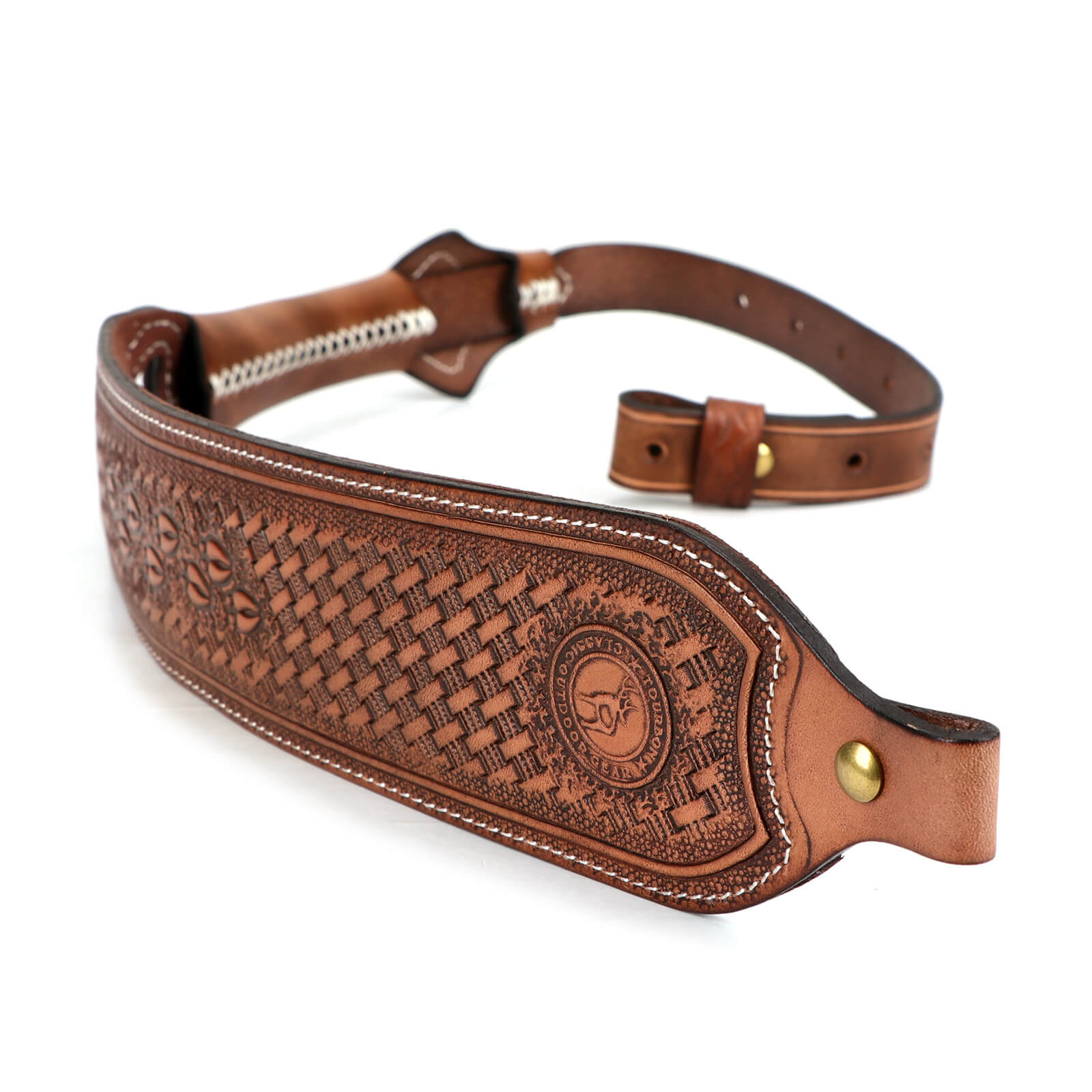 TOURBON Vintage Leather Sling with Thumb Loop