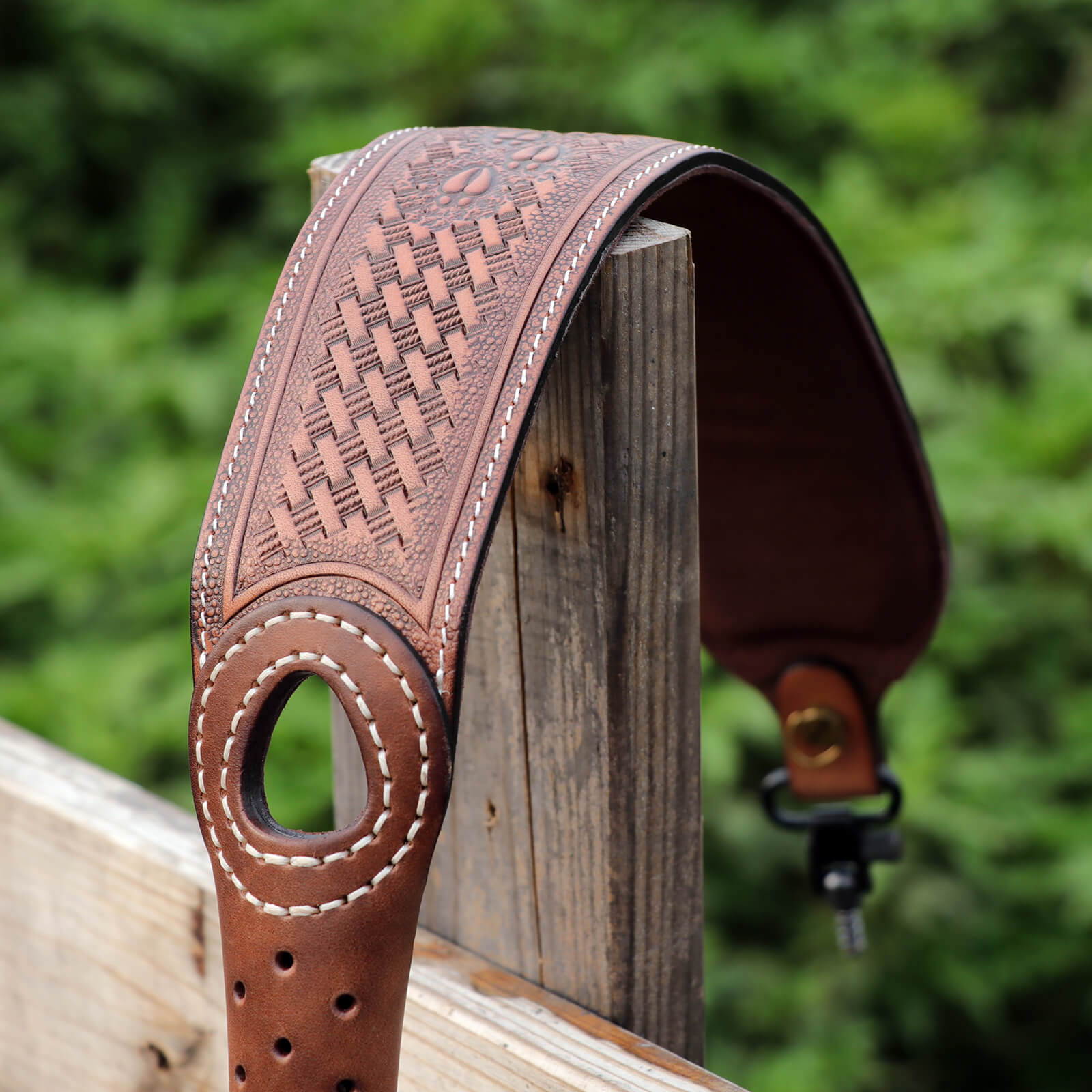 TOURBON Vintage Leather Sling with Thumb Loop