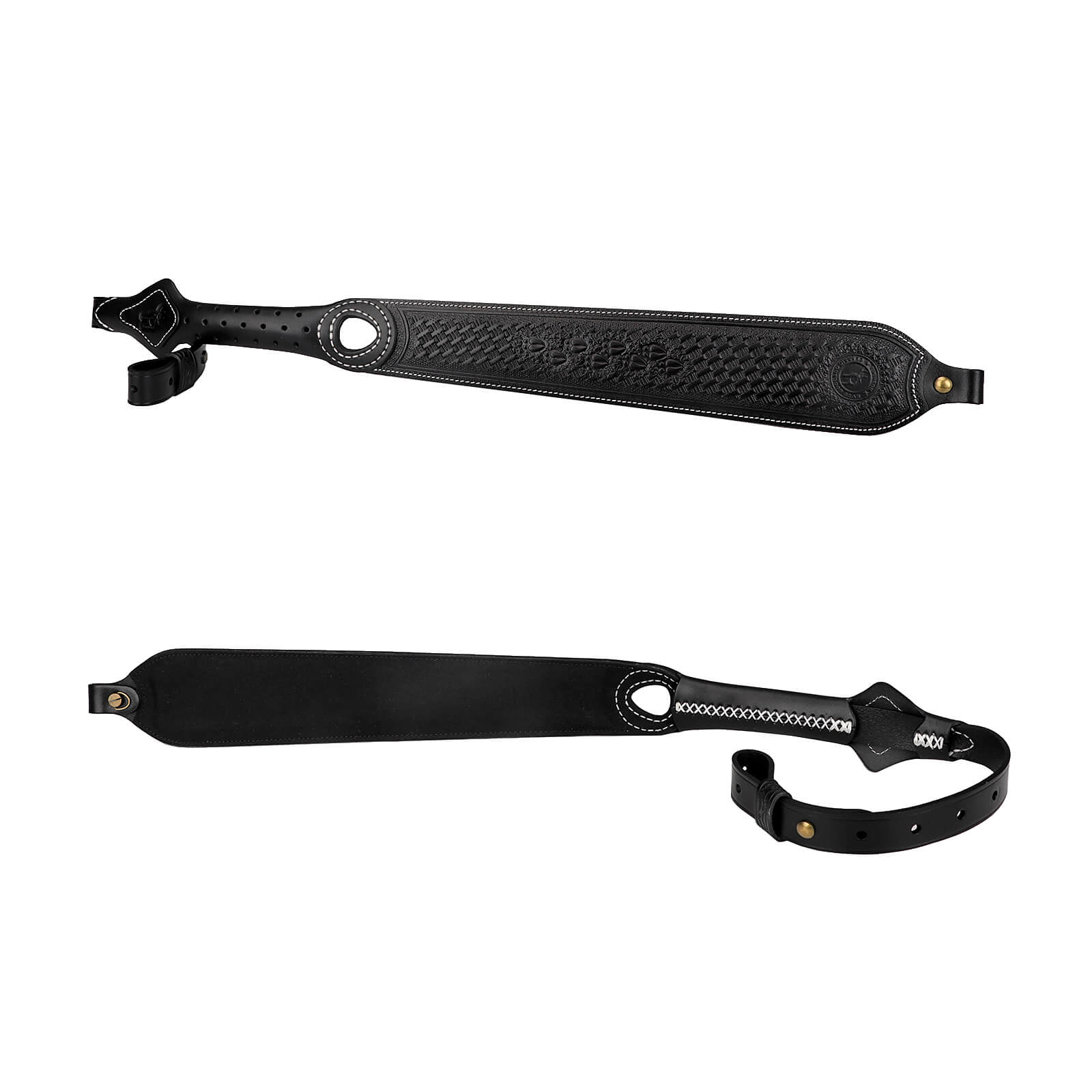 TOURBON Vintage Leather Sling with Thumb Loop