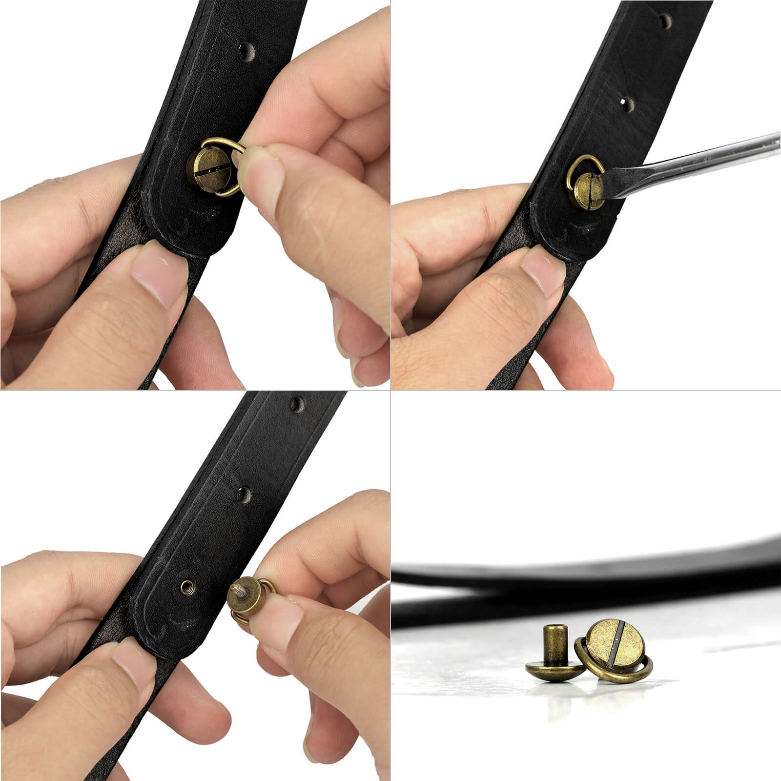 TOURBON Vintage Leather Sling with Thumb Loop