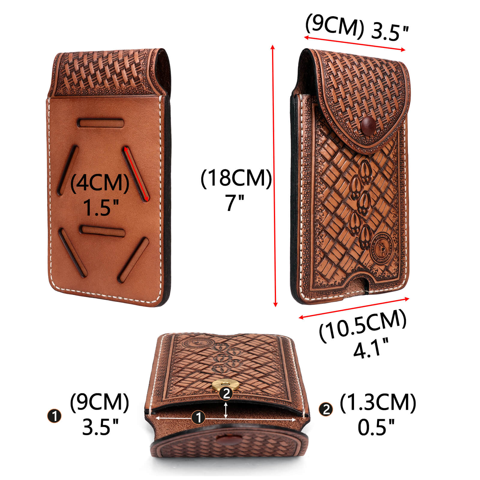 handmade leather phone holster