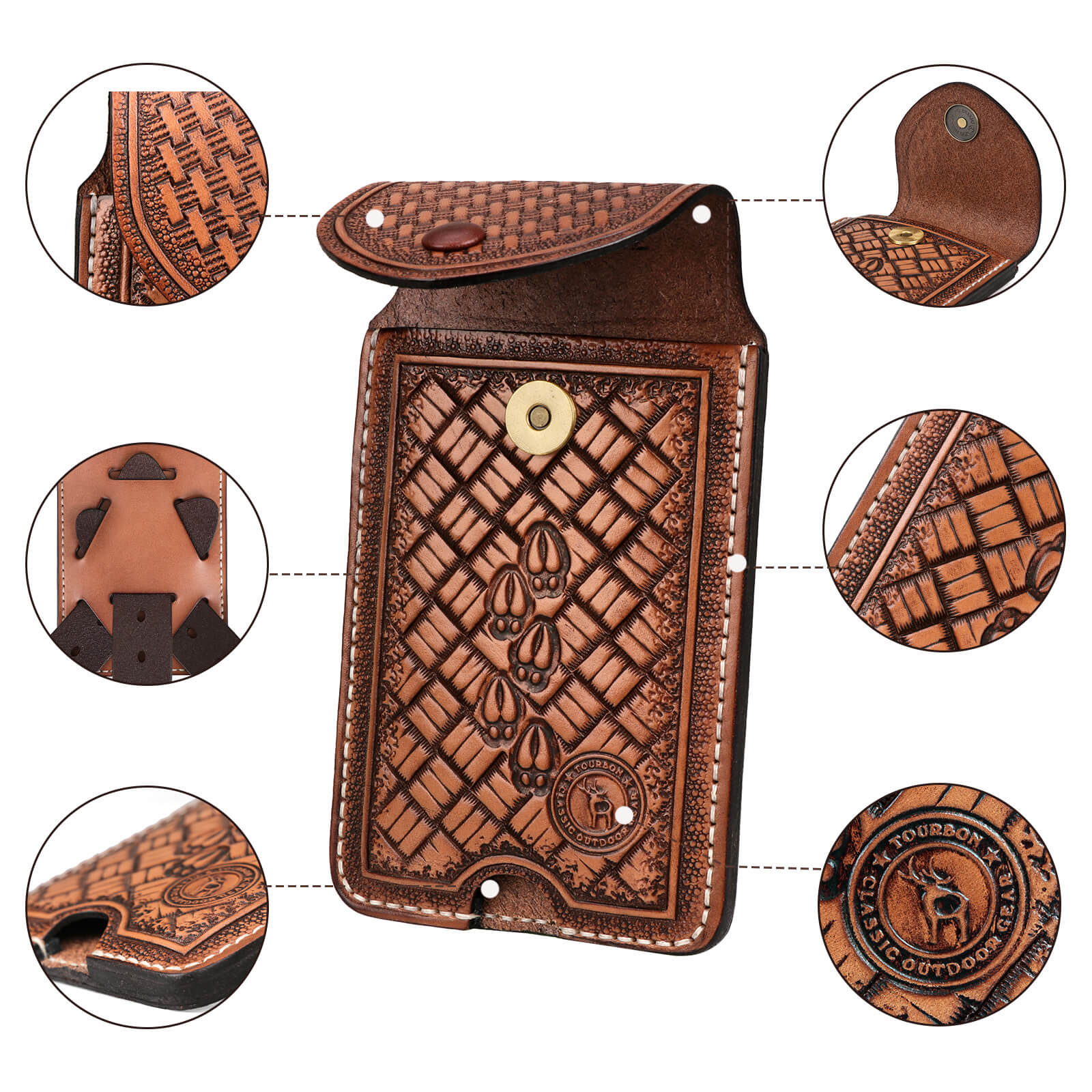 leather cell phone holster belt loop