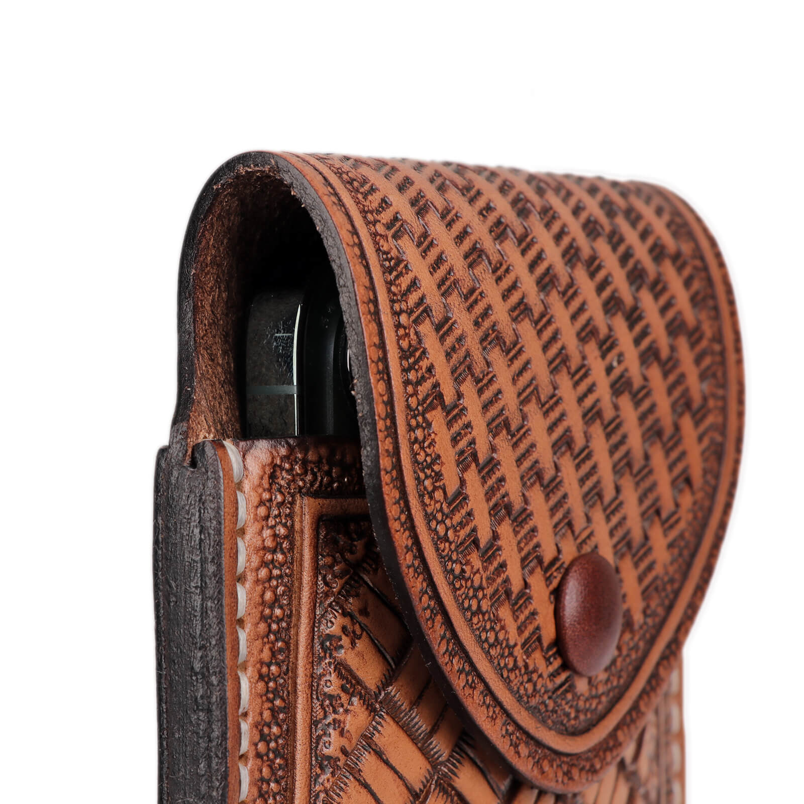 heavy duty leather cell phone holster