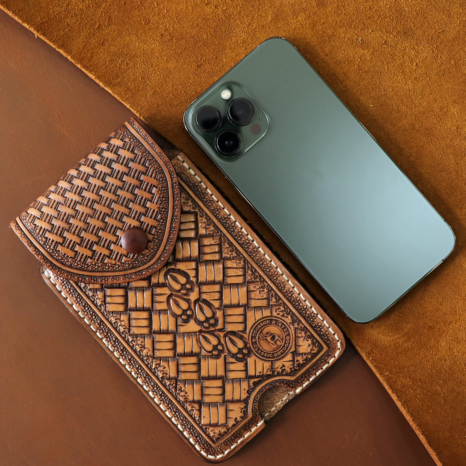 cell phone leather holster