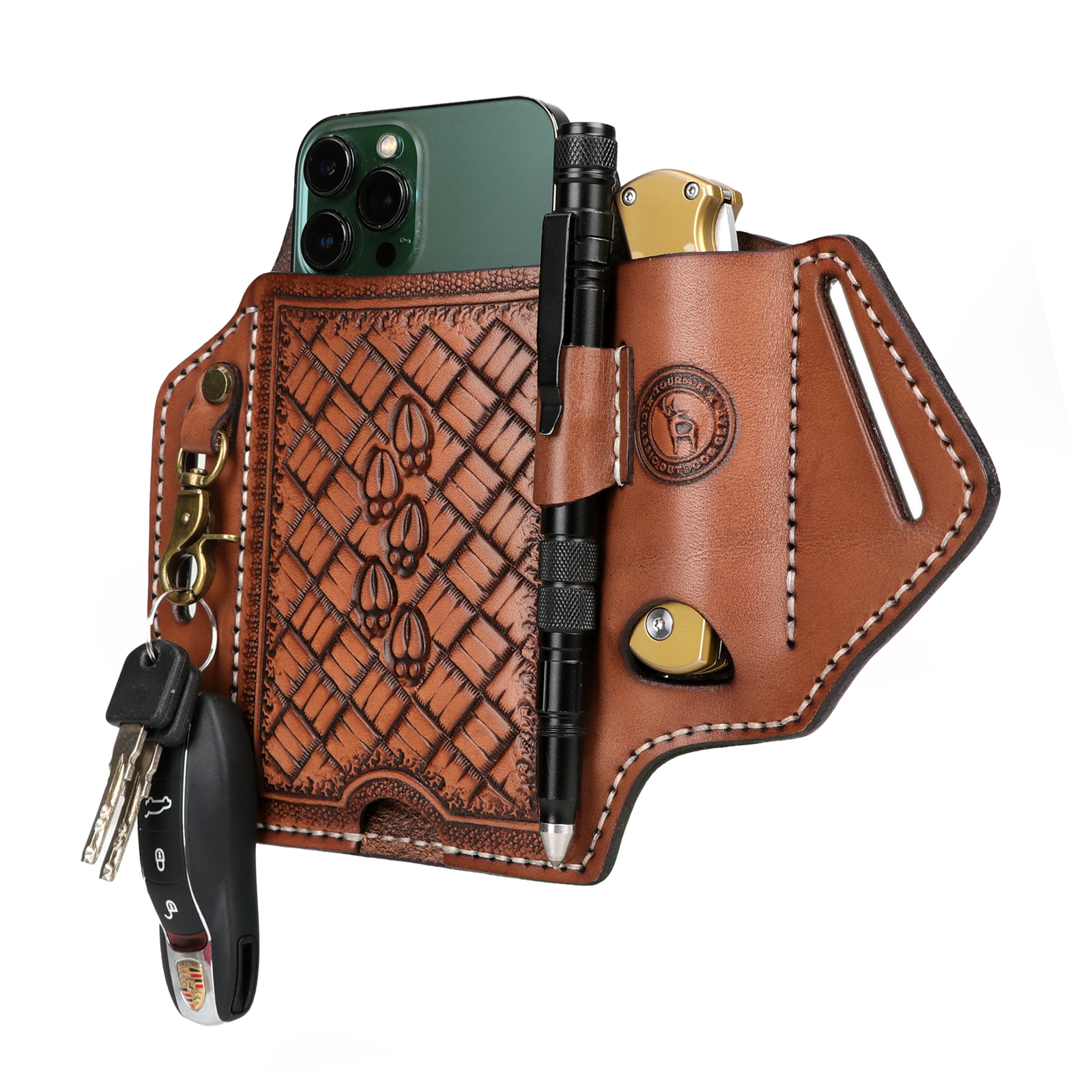 Tourbon Cell Phone Holster with Belt Loop Tool Folding Knives Sheath