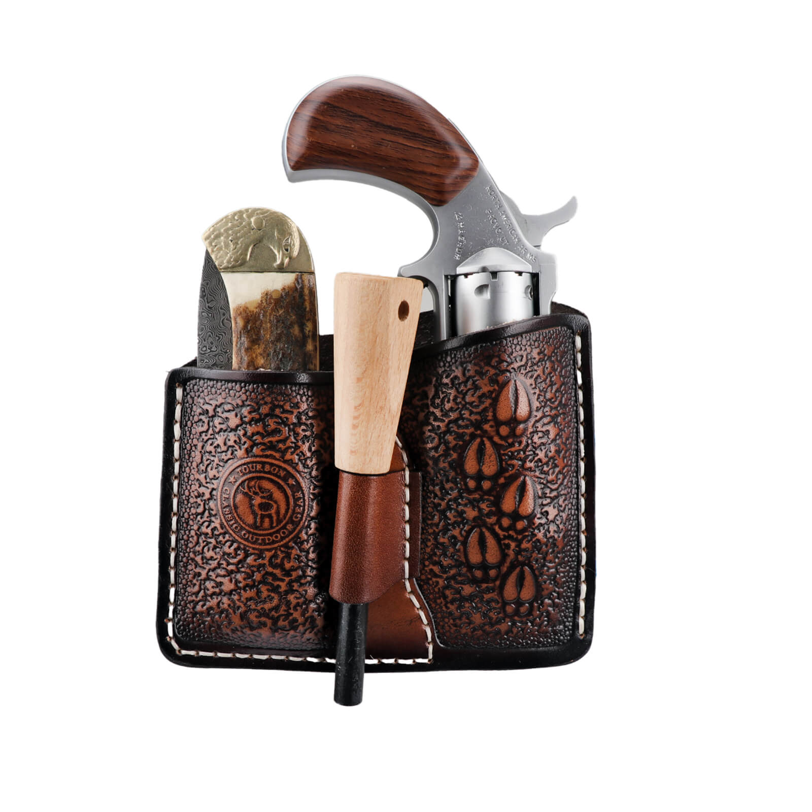 TOURBON Leather Belt Holster and Magazine Pouch