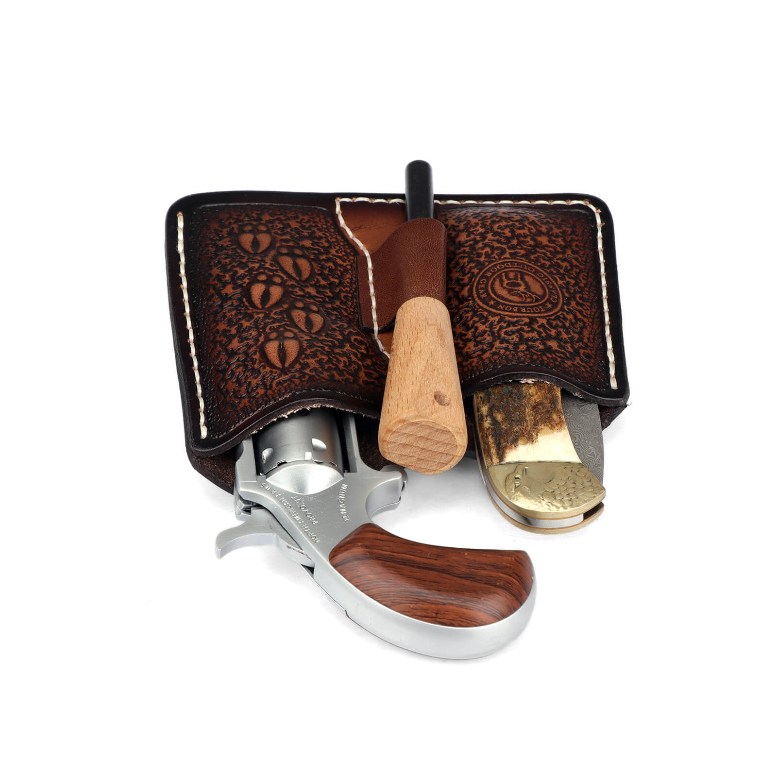 TOURBON Leather Belt Holster and Magazine Pouch