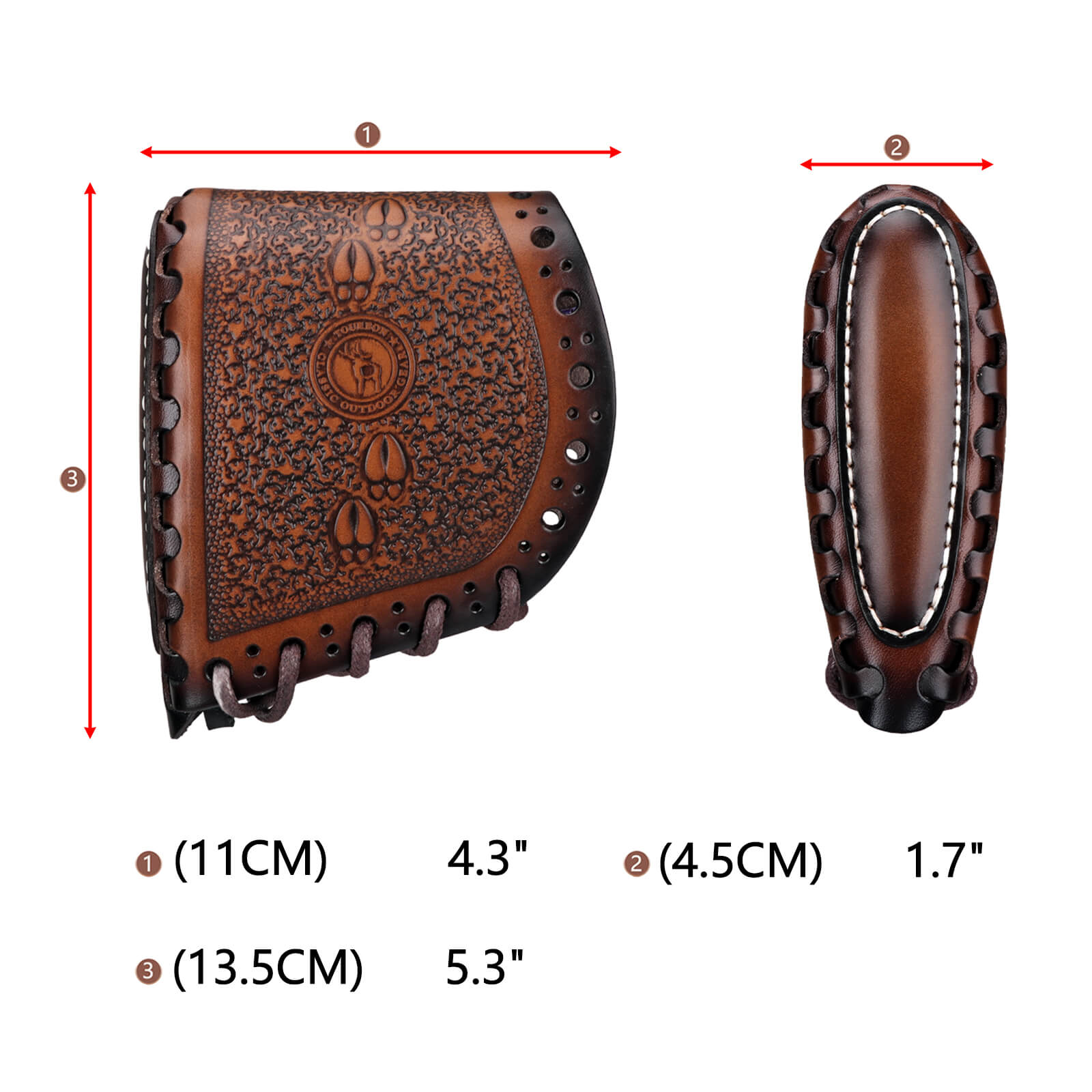 TOURBON Leather Recoil Pads for Shooting Extension Stock Pad