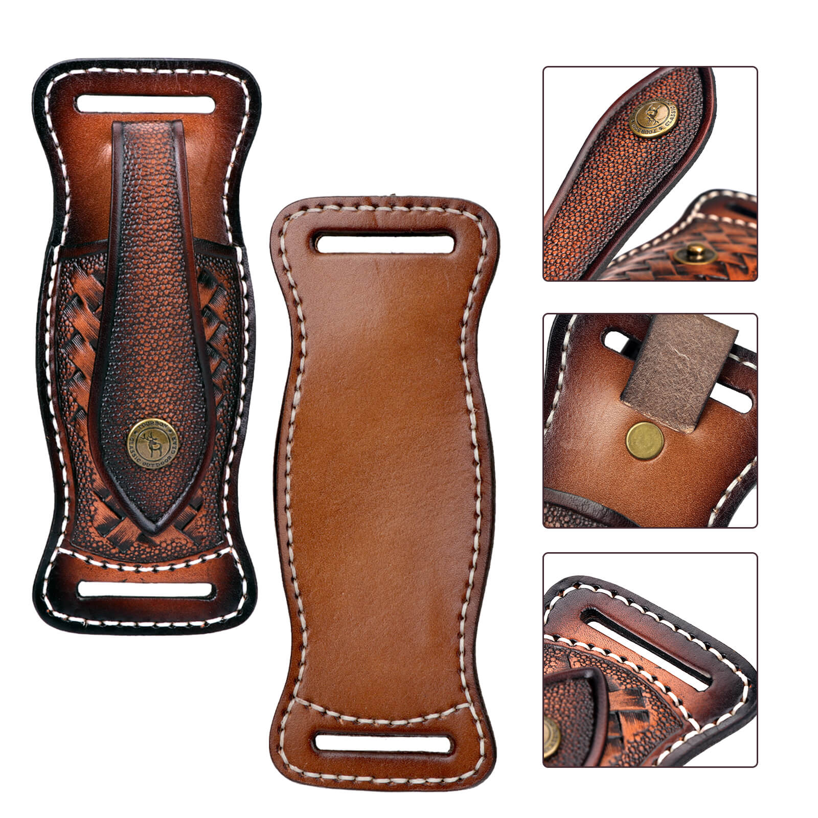 TOURBON Leather Multitool Pocket Organizer EDC Sheath