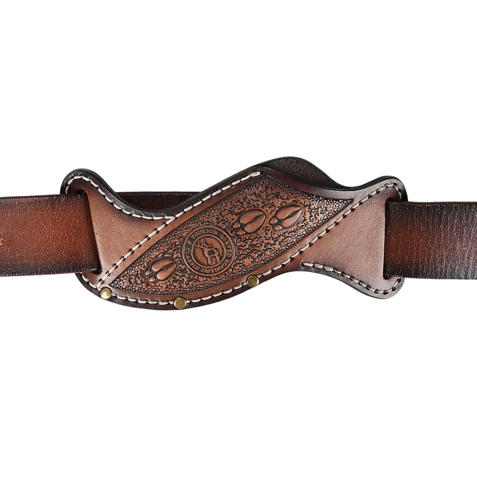 TOURBON Leather Fixed Blade Knife Sheath for 1.5" Belt