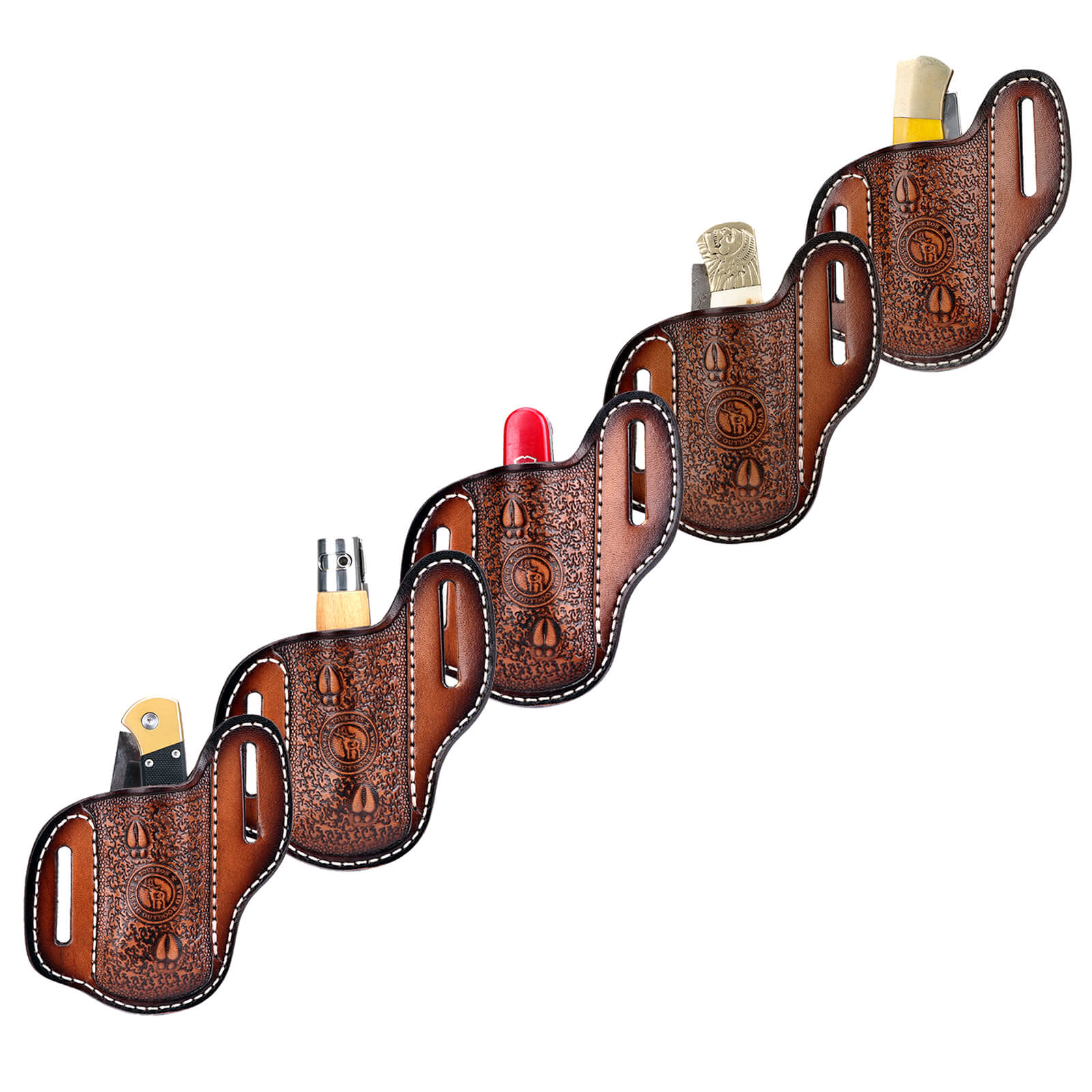 TOURBON Pocket Folding Knife Sheath 1.9" Large Diameter Open