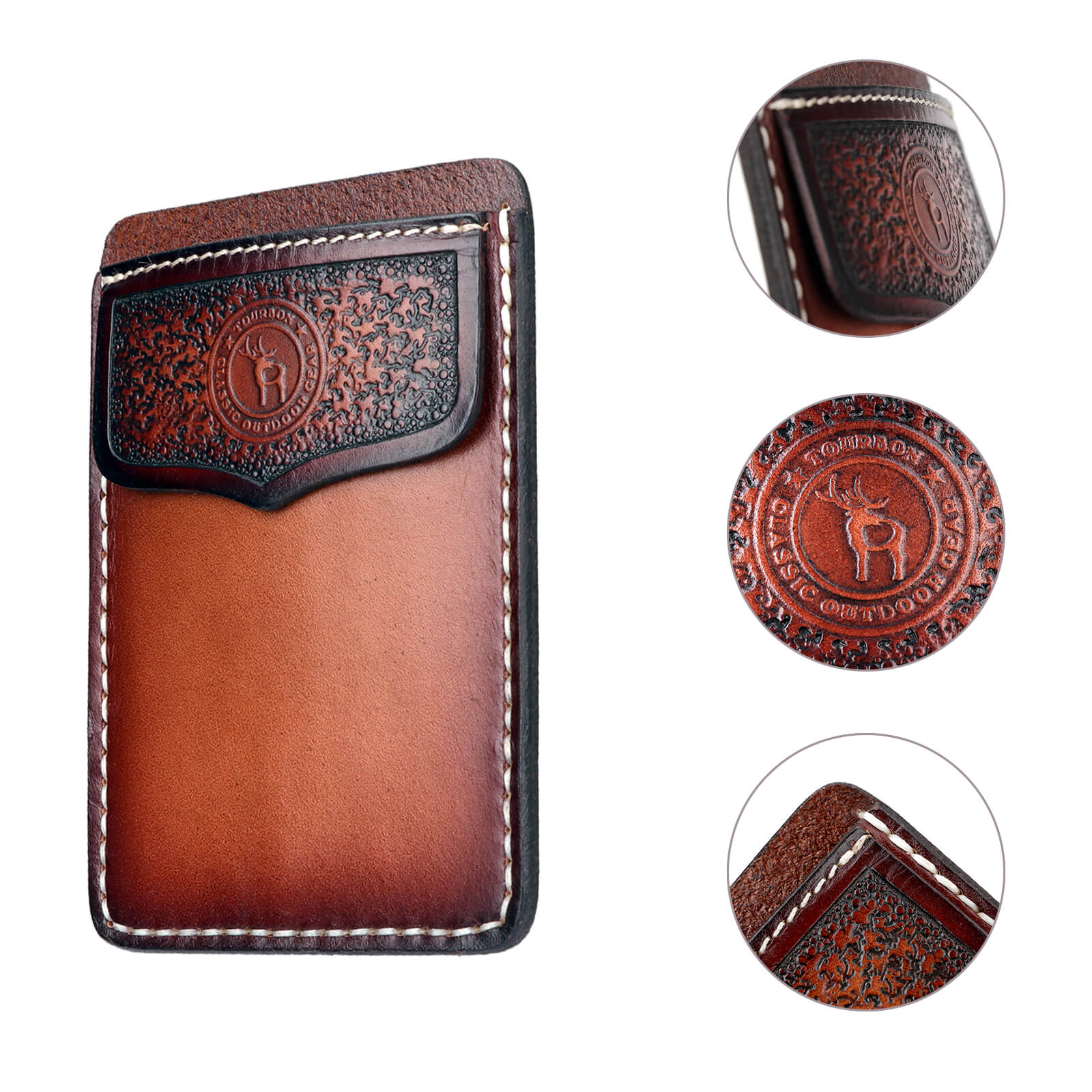 TOURBON Leather Pocket Protector for Men Durable Tool Pouch for Jeans Shirts Pocket Sleeve 