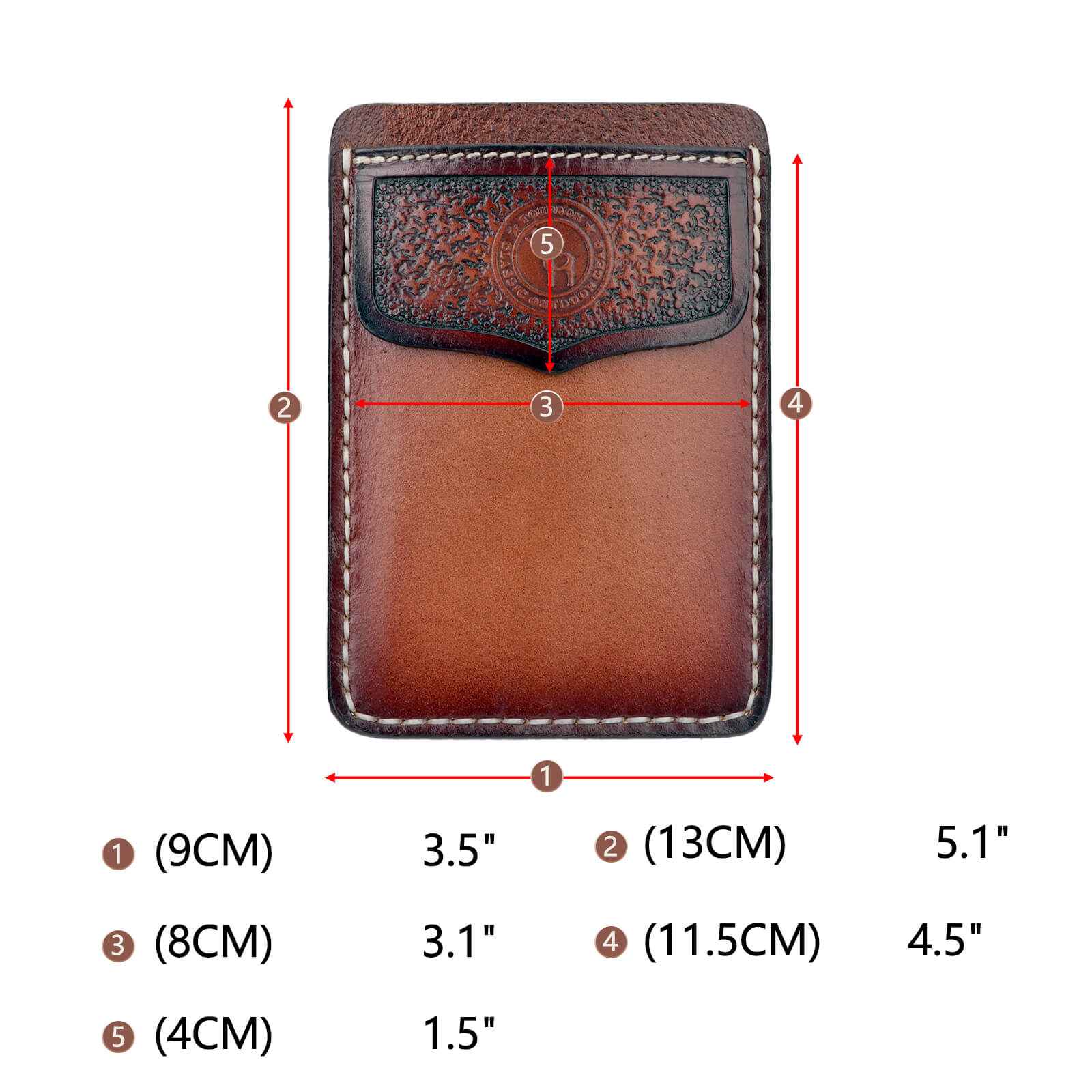 TOURBON Leather Pocket Protector for Men Durable Tool Pouch for Jeans Shirts Pocket Sleeve 