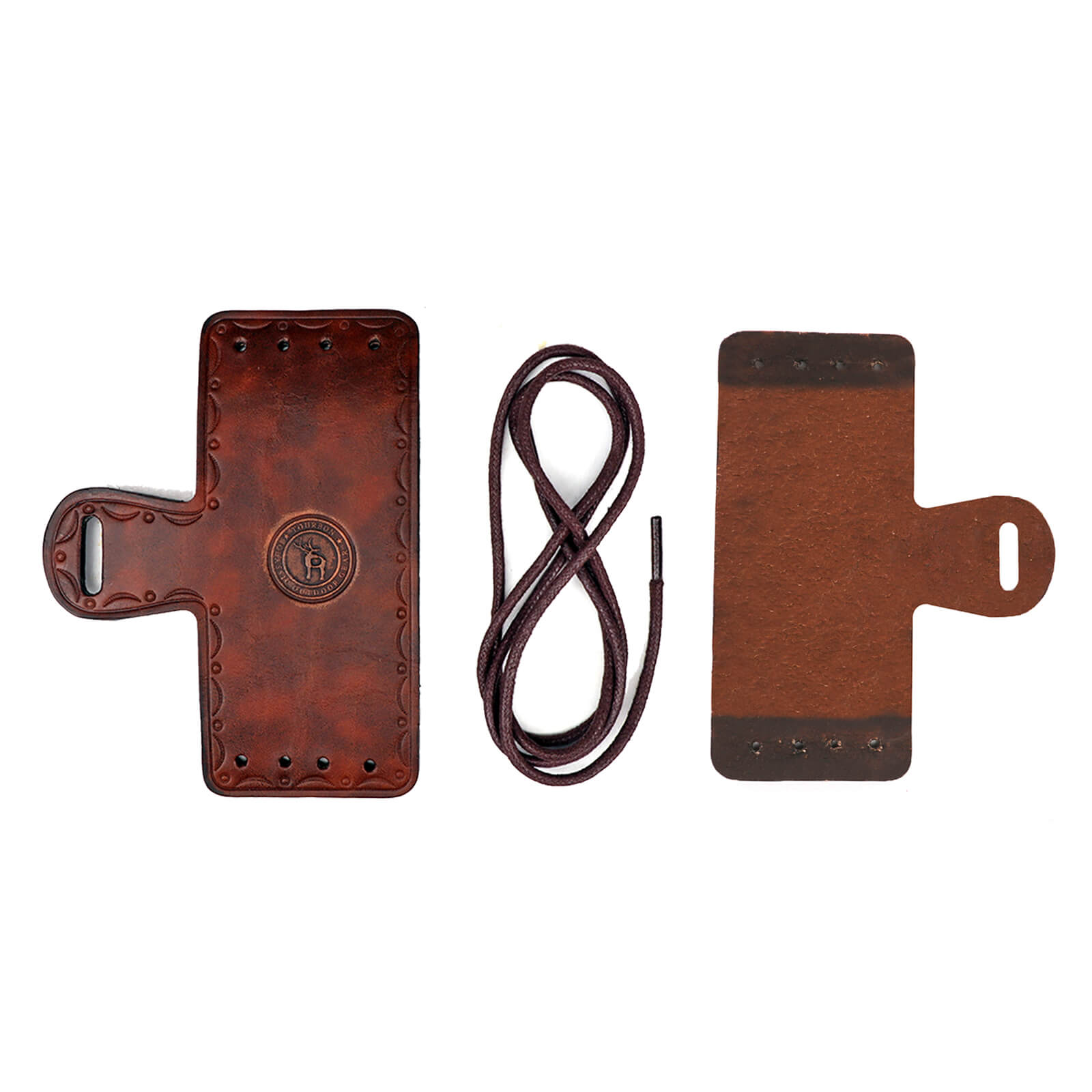 TOURBON Leather Sling Loop No Drill Leather Strap Attachment