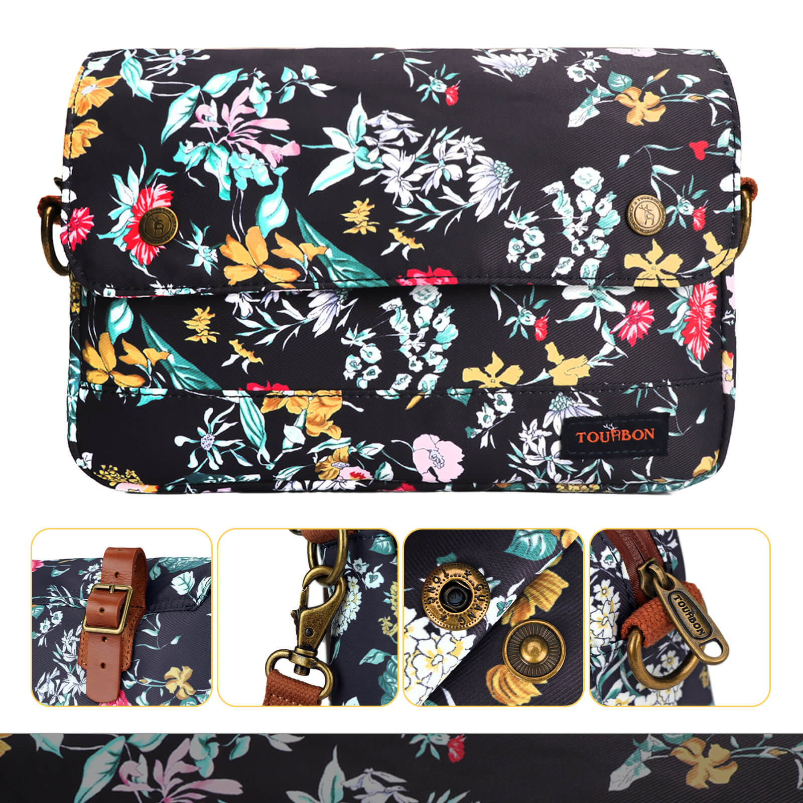 Tourbon Front Handlebar Bike Bag Cycling Frame Pouch