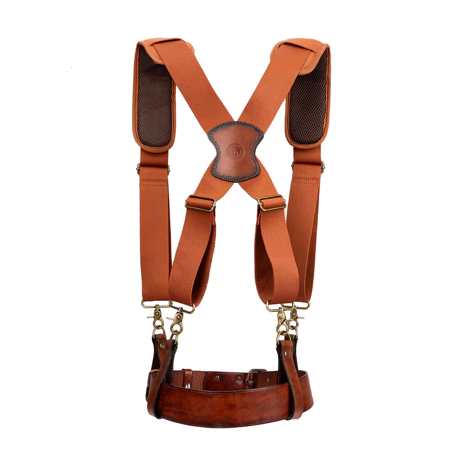 TOURBON Carpenter Construction Work Tool Belt with Suspenders for Men