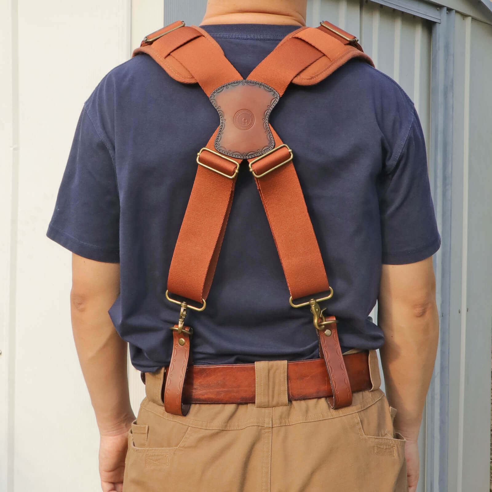 Tourbon Carpenter Construction Work Tool Belt with Suspenders, image size:1600x1600