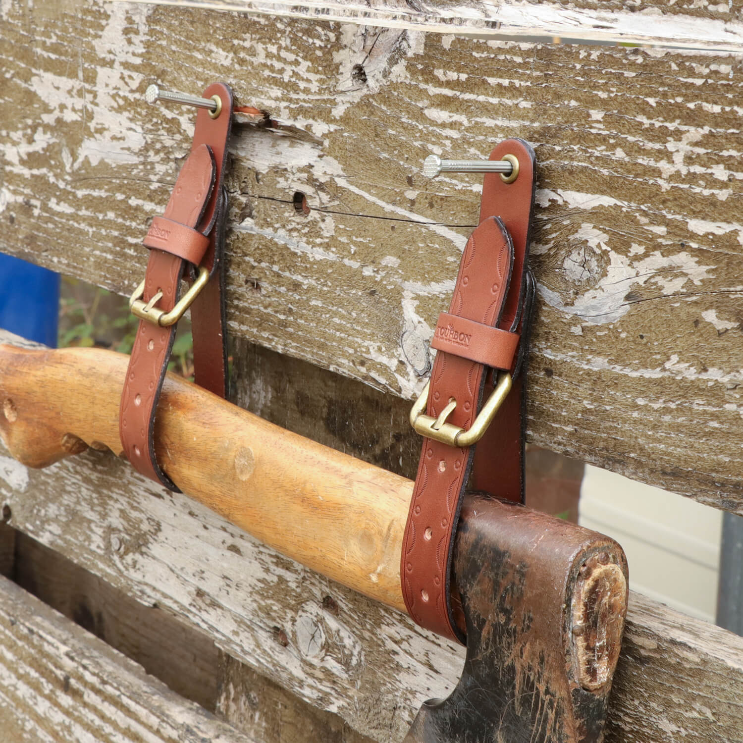 Tourbon Leather Wall Hanging Straps Axe Mount Holders
