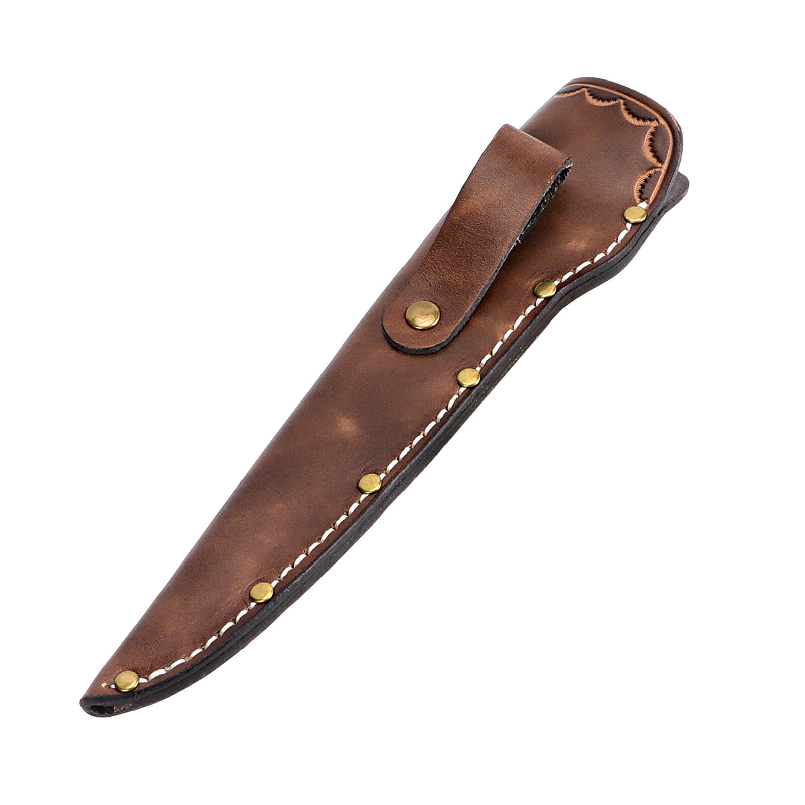 TOURBN Leather Boning Knife Sheath with Belt Loop for 7 Inch Blades