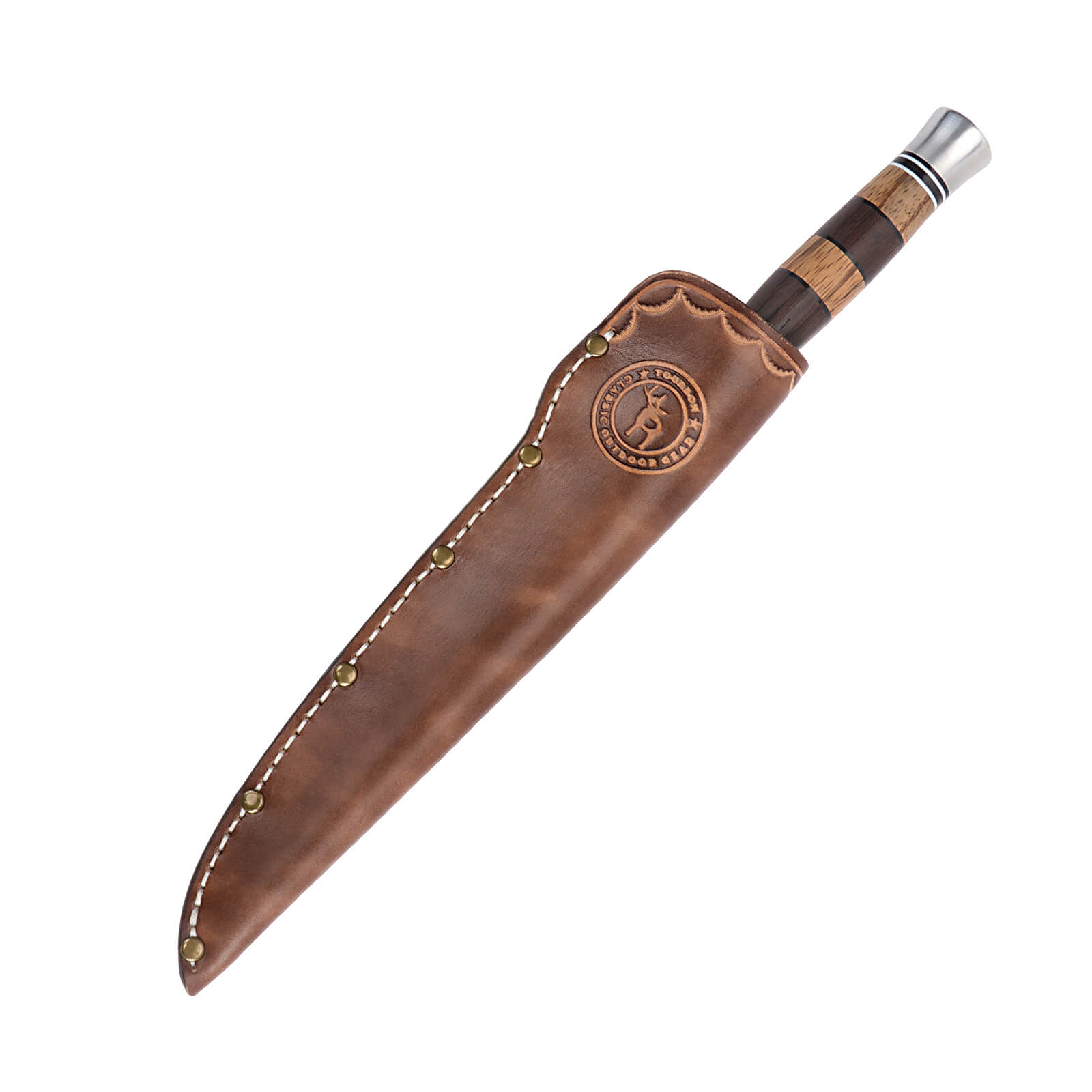 TOURBN Leather Boning Knife Sheath with Belt Loop for 7 Inch Blades