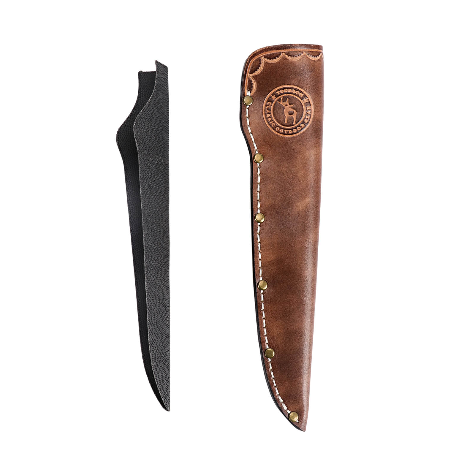 TOURBN Leather Boning Knife Sheath with Belt Loop for 7 Inch Blades