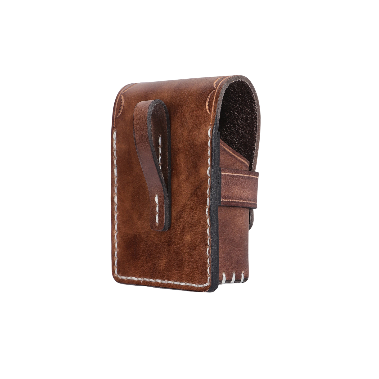 TOURBON Leather Cigarette Box Case Pouch Lighter Holder 