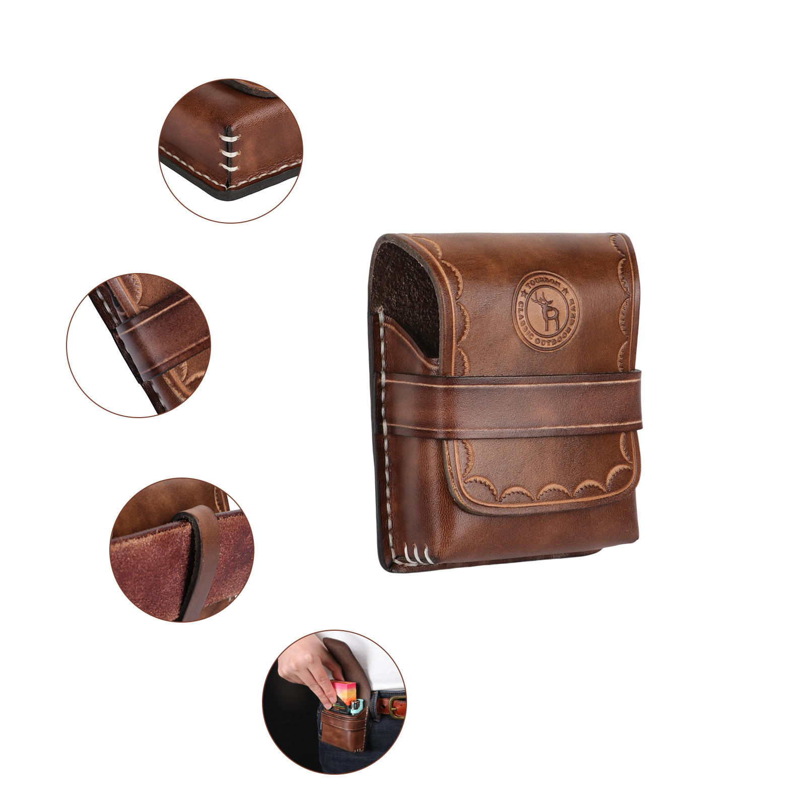 leather cigarette pouch