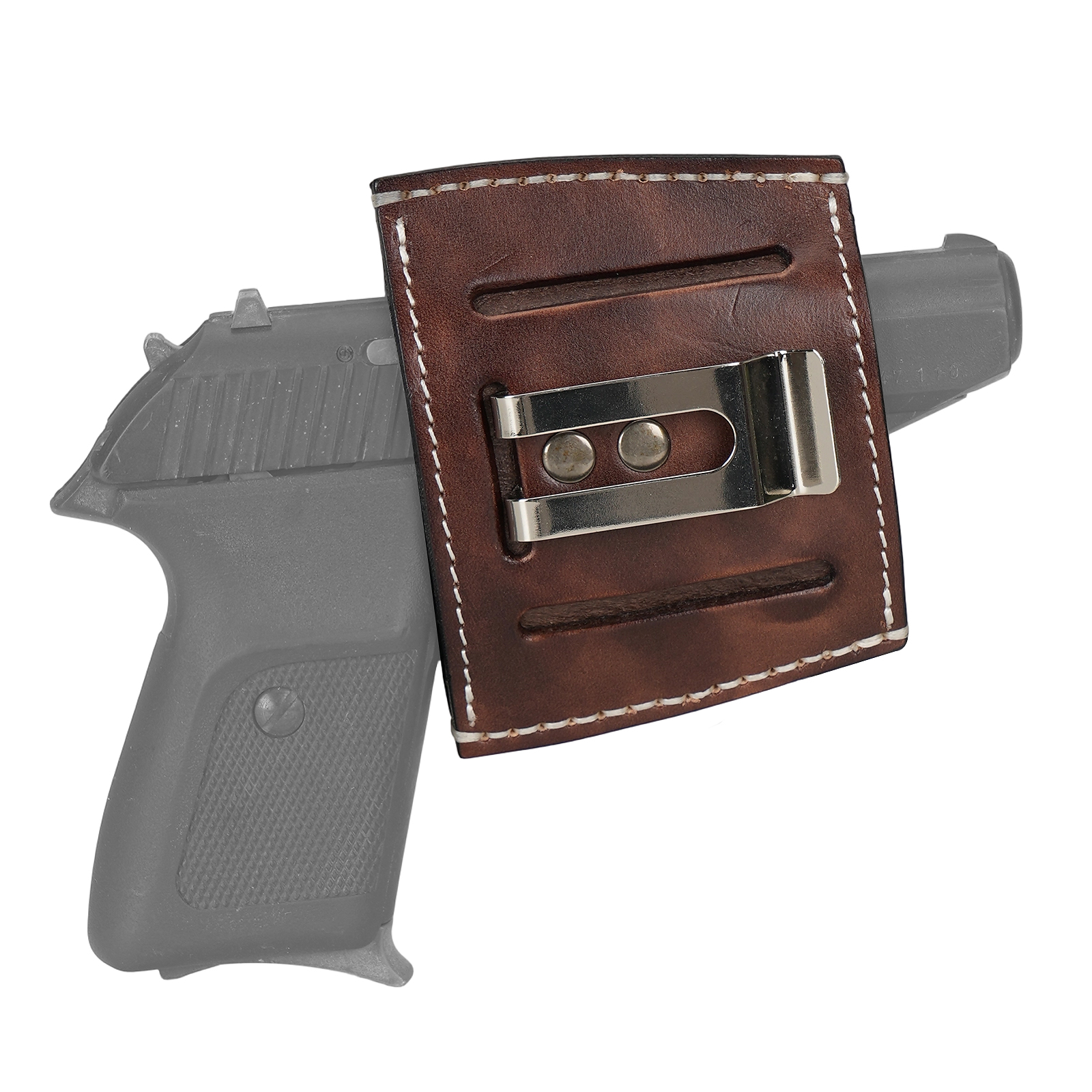 TOURBON Leather IWB OWB Pistol Holster Basket Weave Concealed Carry