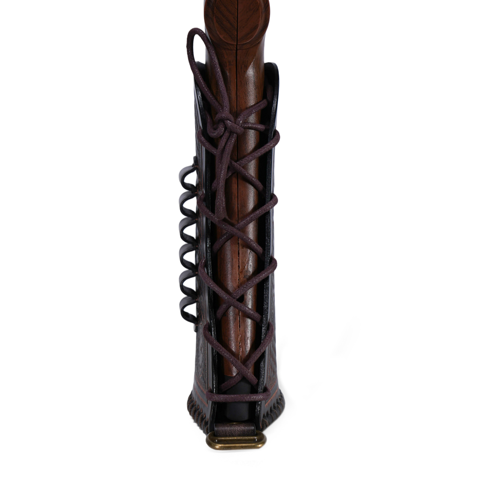 TOURBON Leather Rifle Buttstock Cheek Rest 6 Shell Holder Sling Ring