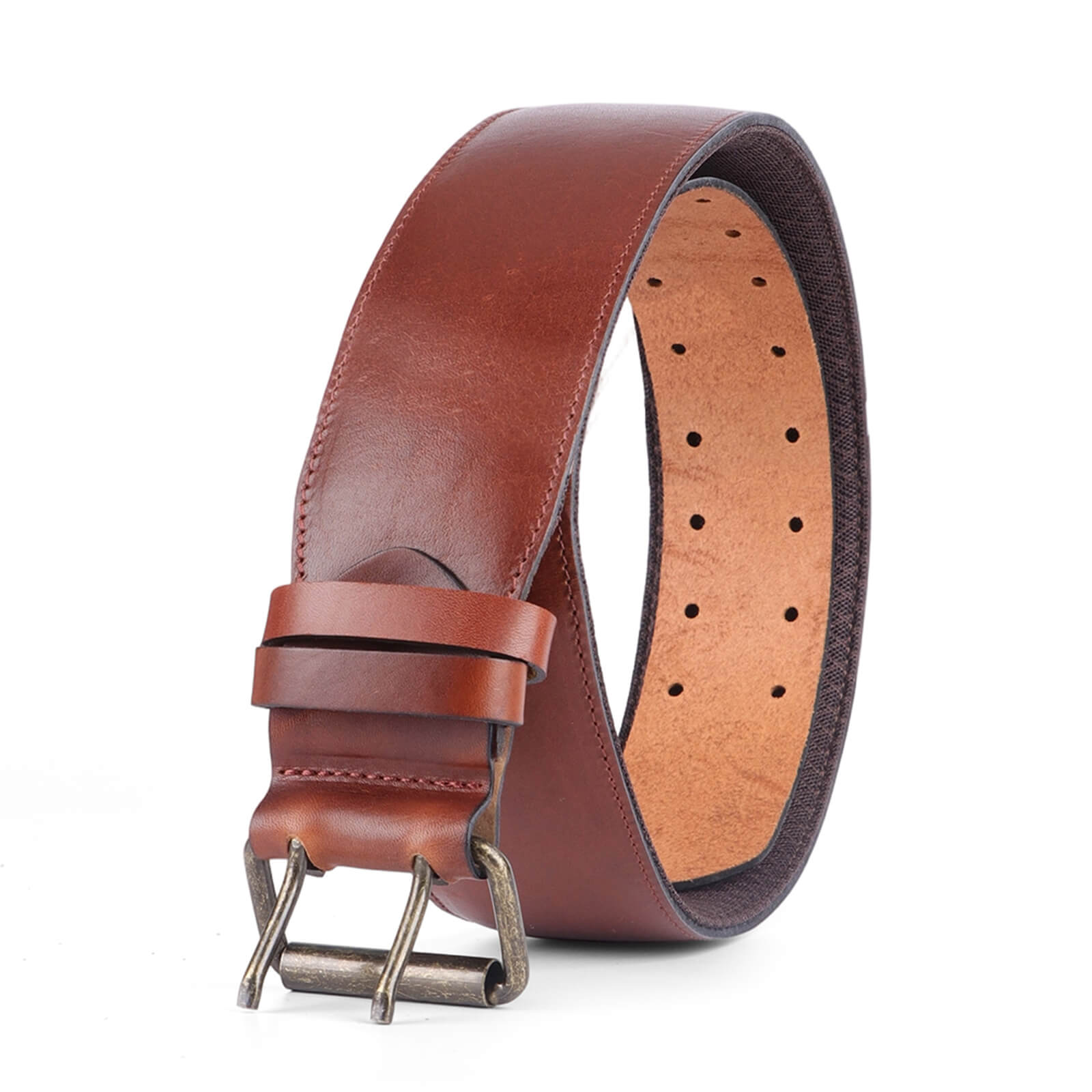 TOURBON Leather Work Tool Belt  34" to 46" Adjustable 2.5inches Wide 