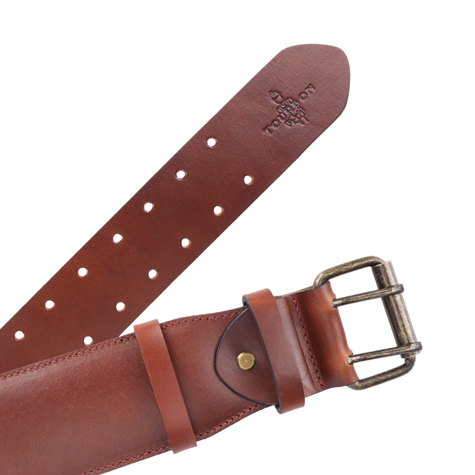 TOURBON Leather Work Tool Belt  34" to 46" Adjustable 2.5inches Wide 