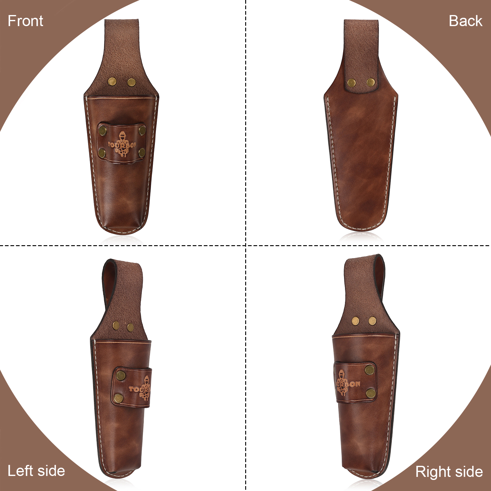 TOURBON Genuine Leather Wrench Holster Pliers