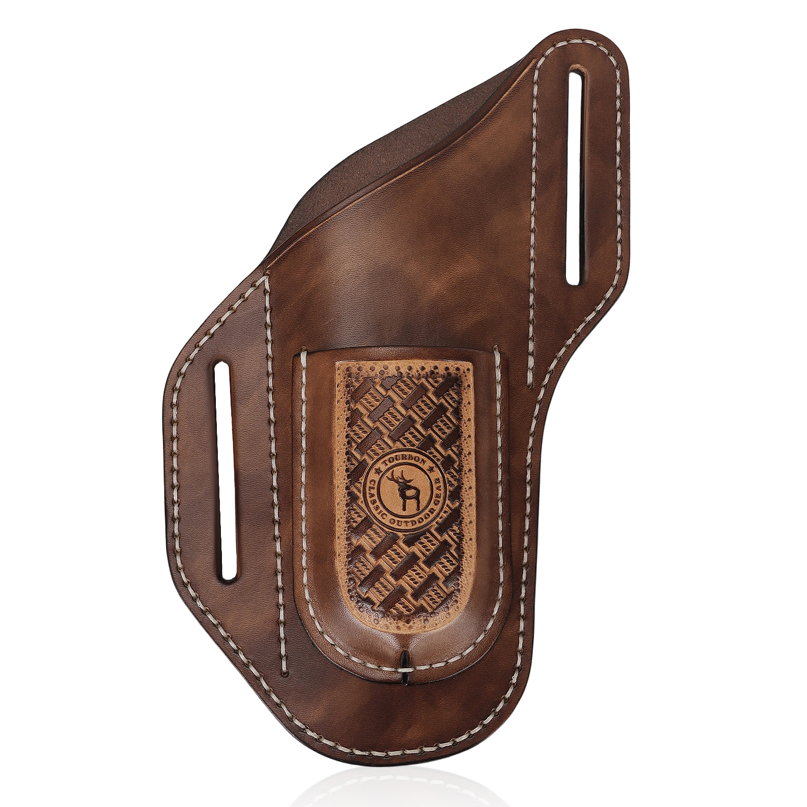 Tourbon Genuine Leather Pliers and Knife Sheath, Multitool Holster Carrier