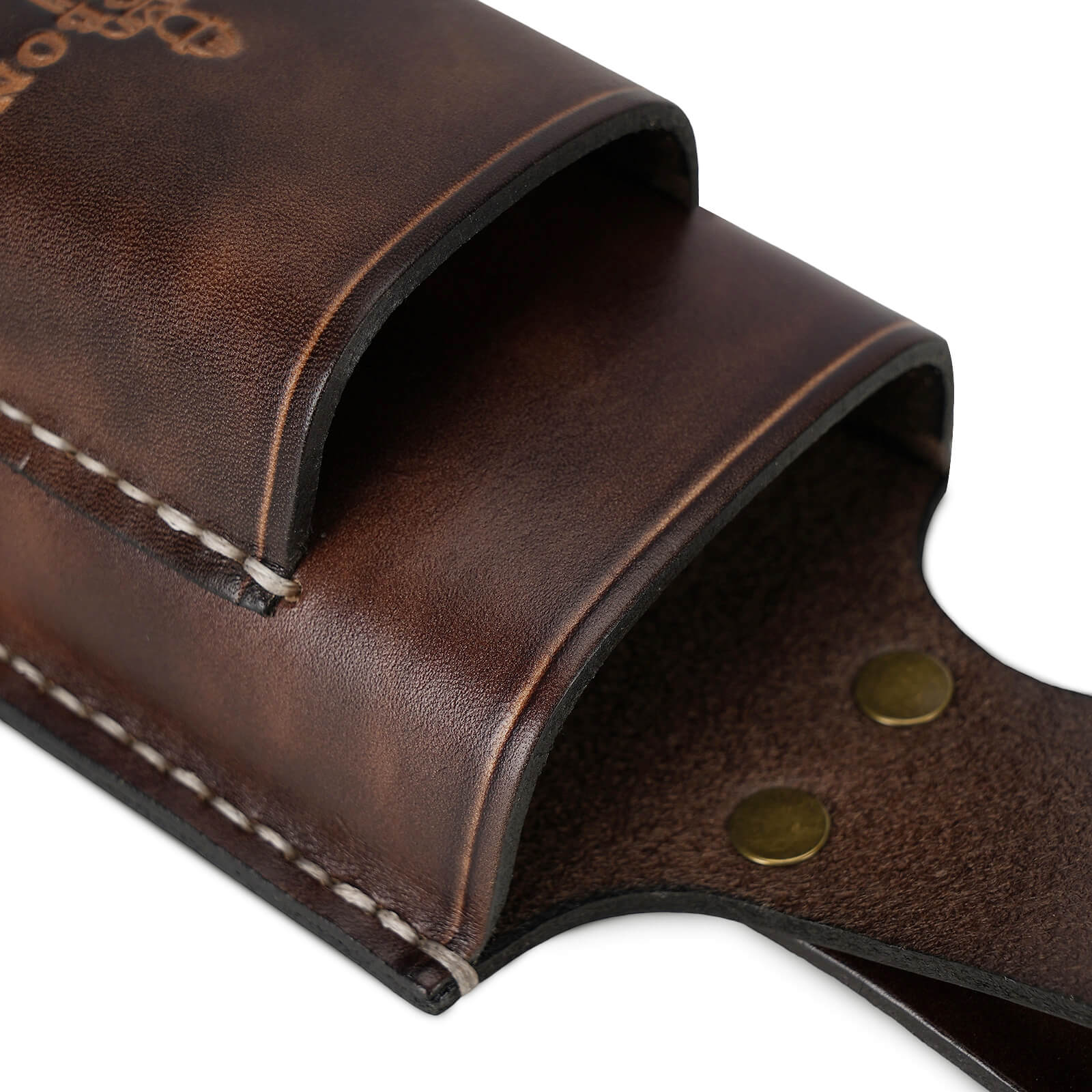 Tourbon 2-in-1 Leather Dual Tool Holster, Belt Pouch for Pruning Shears & Folding Saw