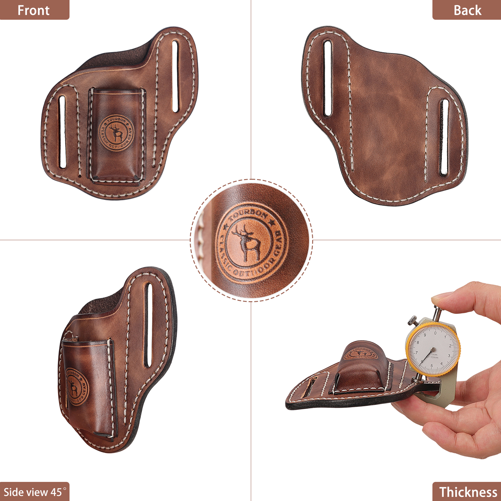 Leather Pliers Sheath and Trapper Knife Pouch
