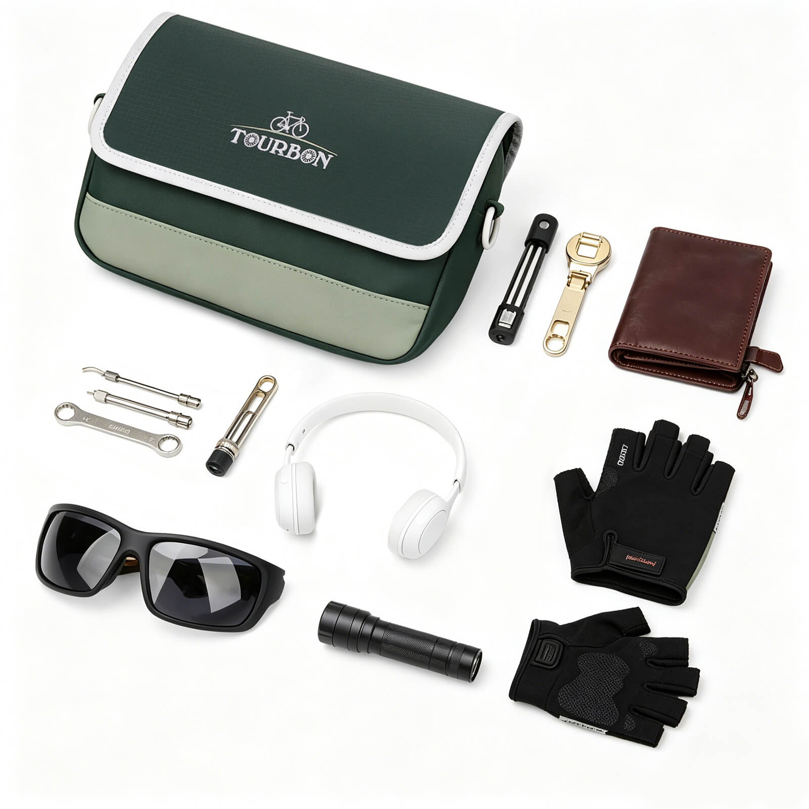 TOURBON Nylon Bike Panniers Bicycle Handlebar Bag