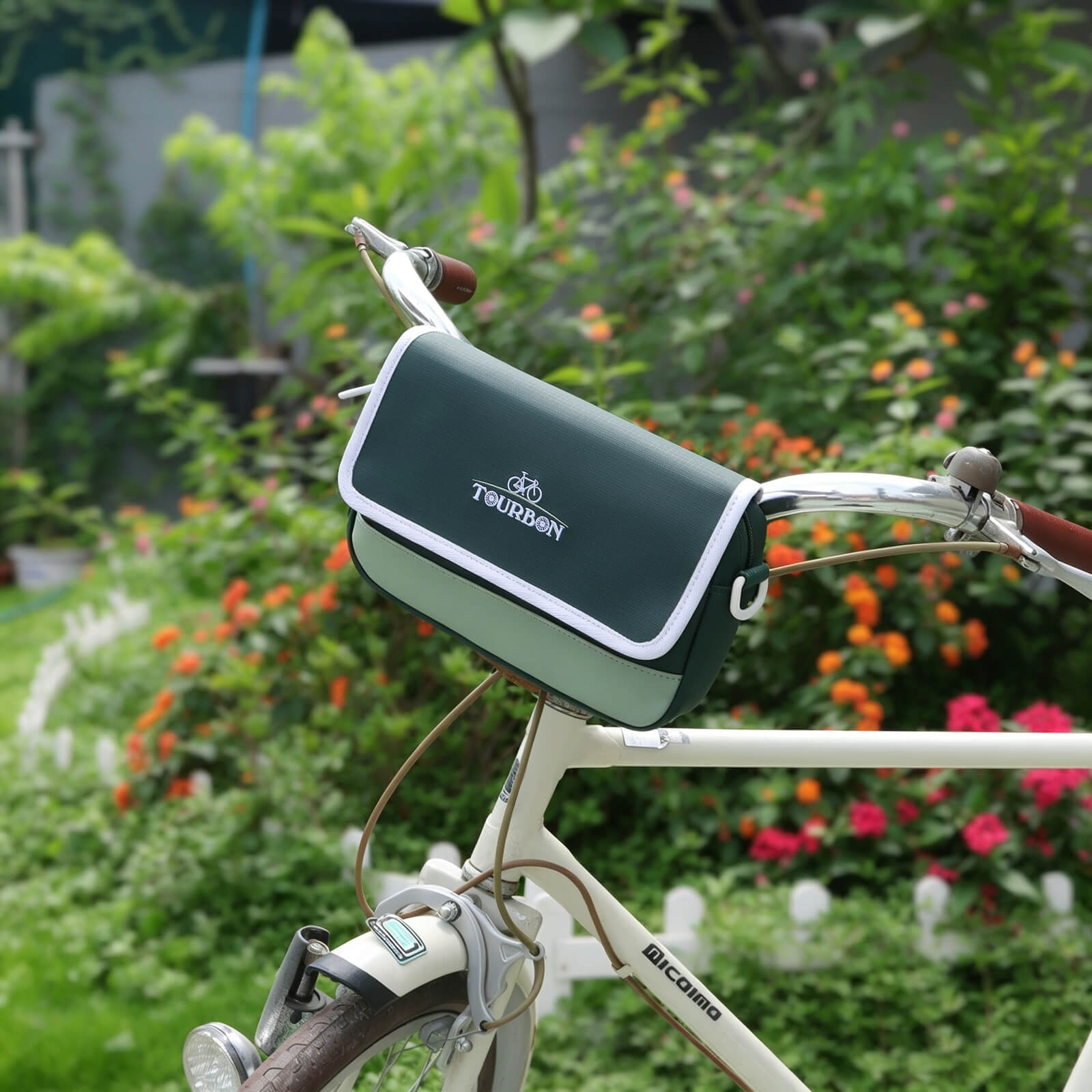 TOURBON Nylon Bike Panniers Bicycle Handlebar Bag