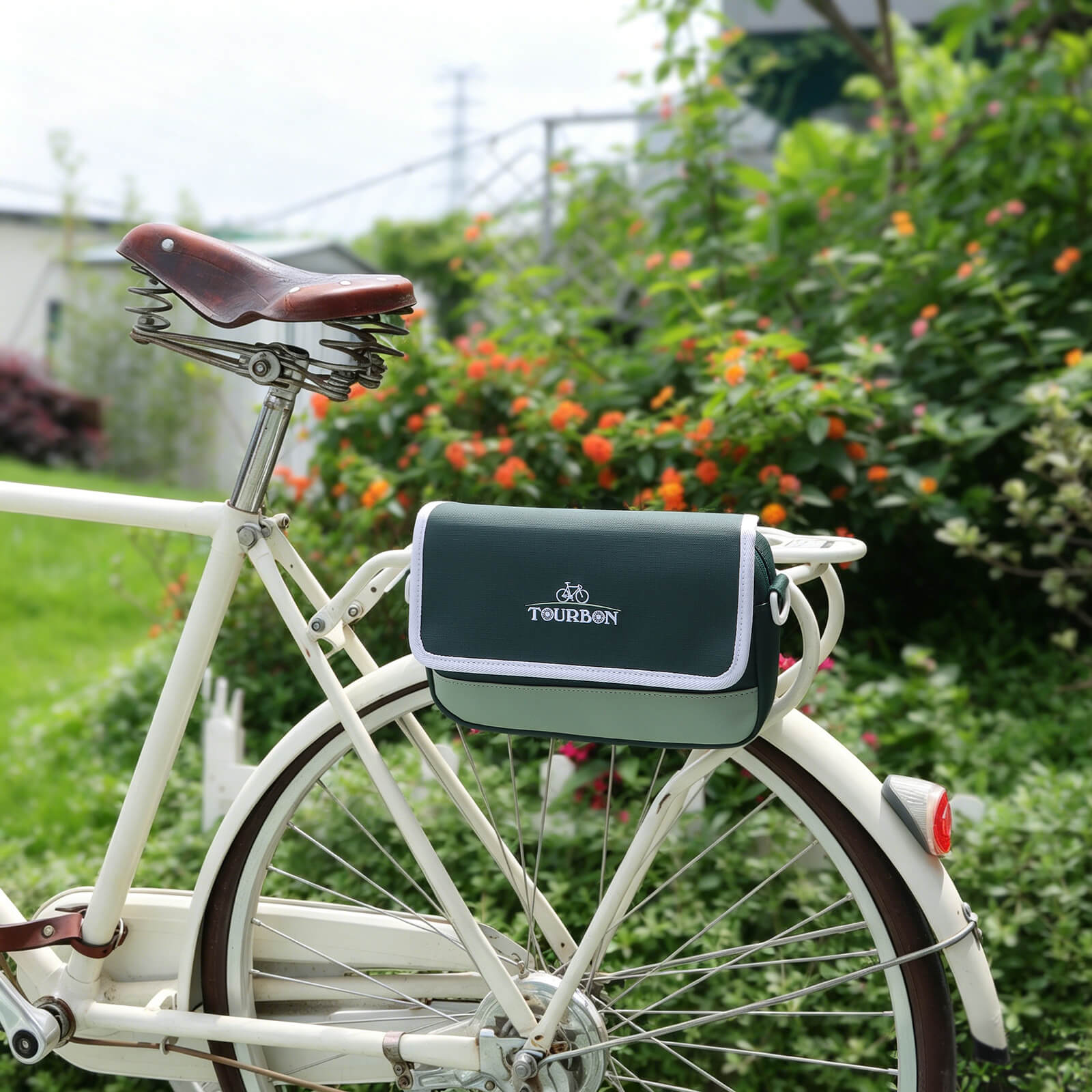 TOURBON Nylon Bike Panniers Bicycle Handlebar Bag
